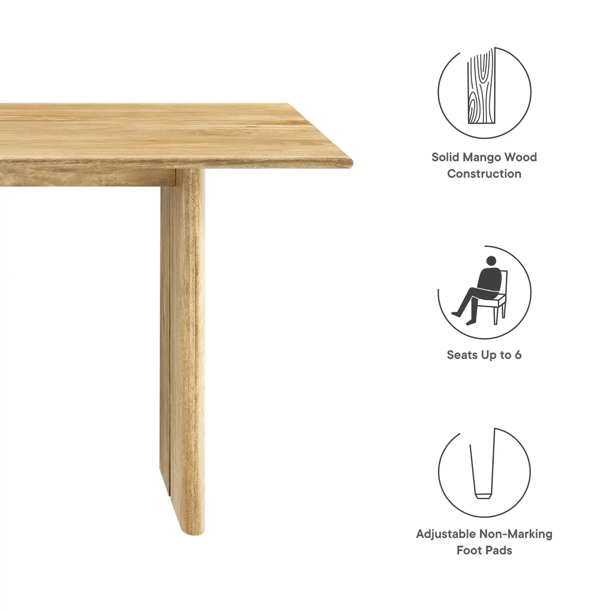 Amistad 60" Wood Dining Table by Modway - Best Buy Furniture