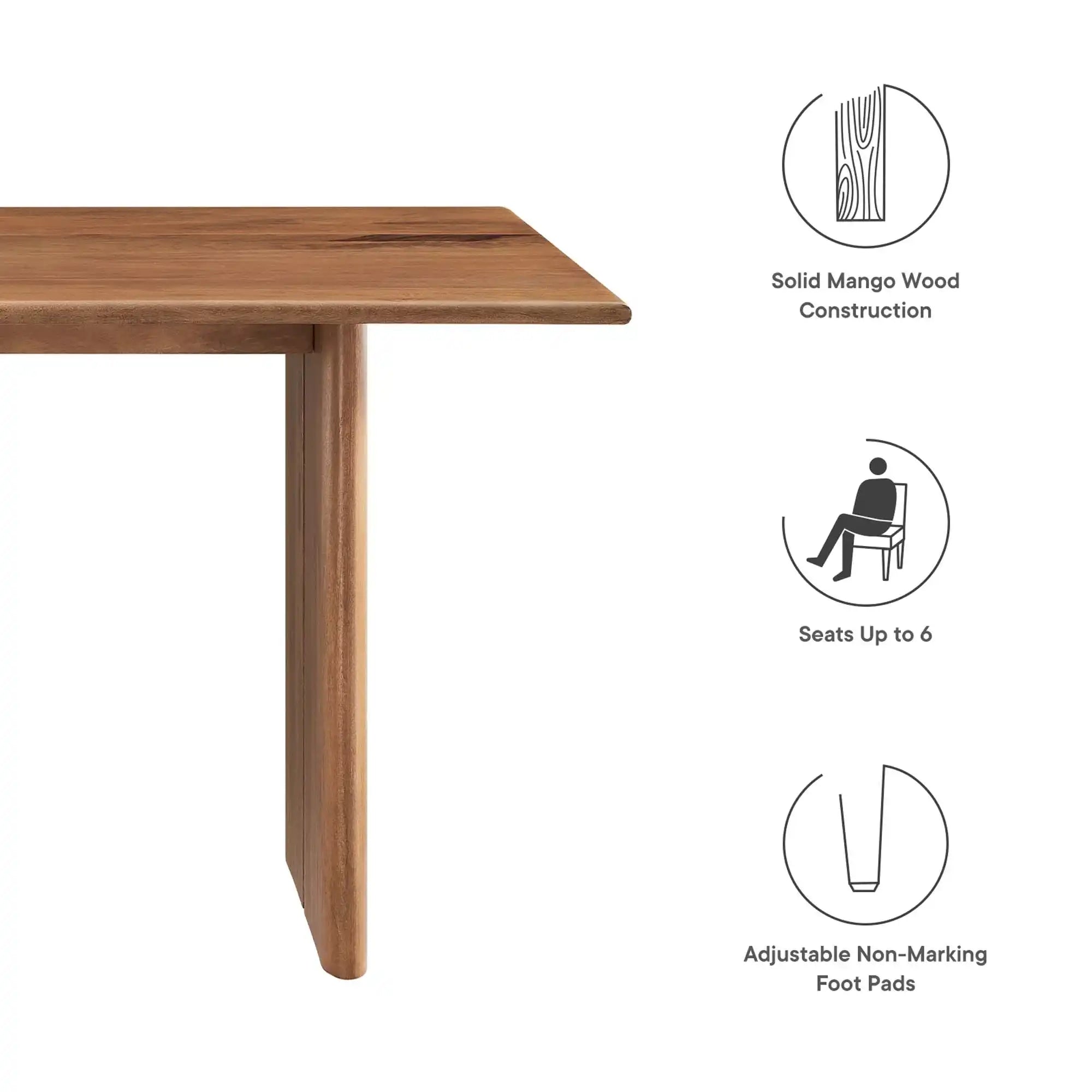 Amistad 60" Wood Dining Table by Modway - Best Buy Furniture