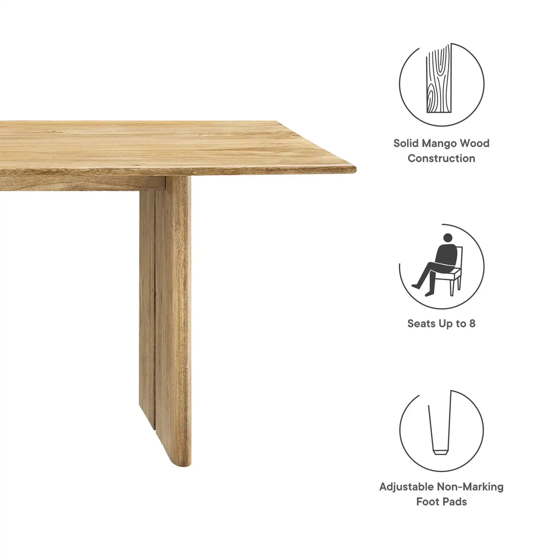 Amistad 86" Wood Dining Table by Modway - Best Buy Furniture