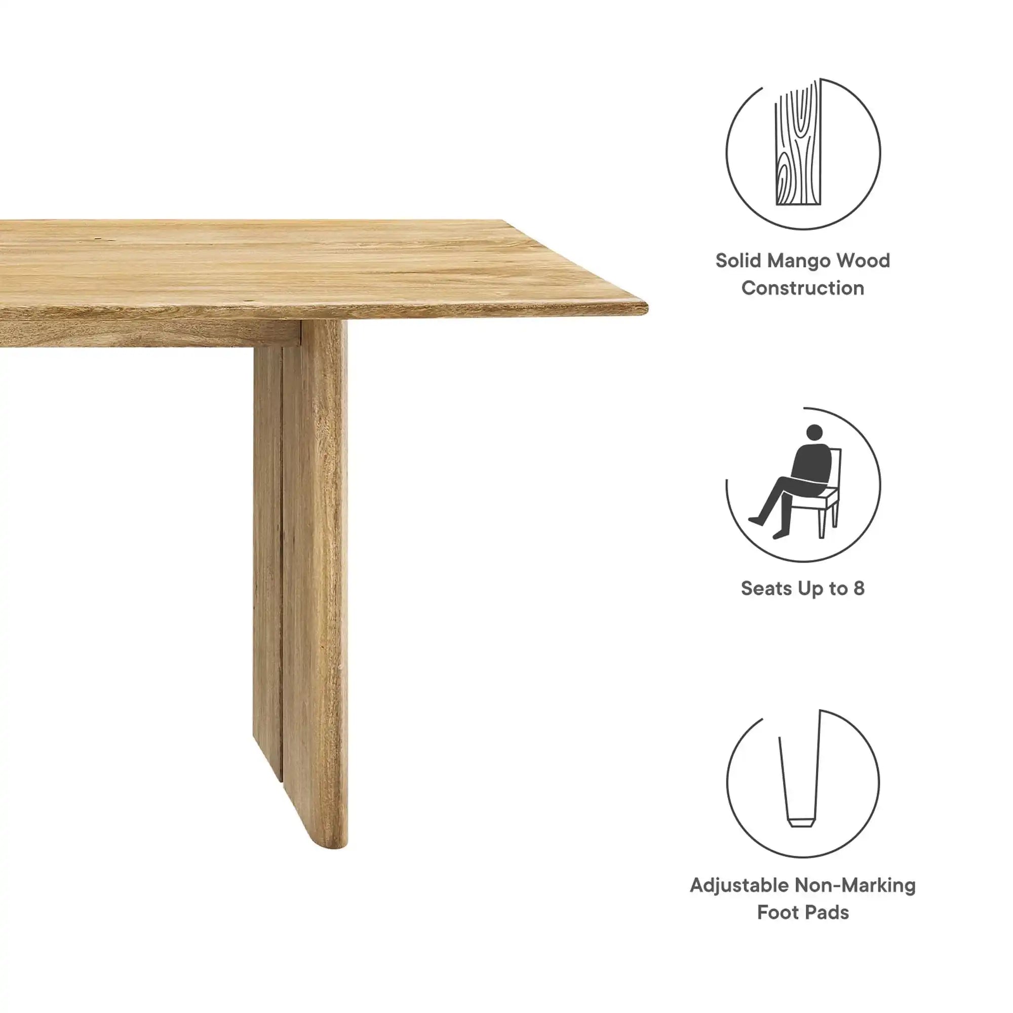 Amistad 86" Wood Dining Table by Modway - Best Buy Furniture