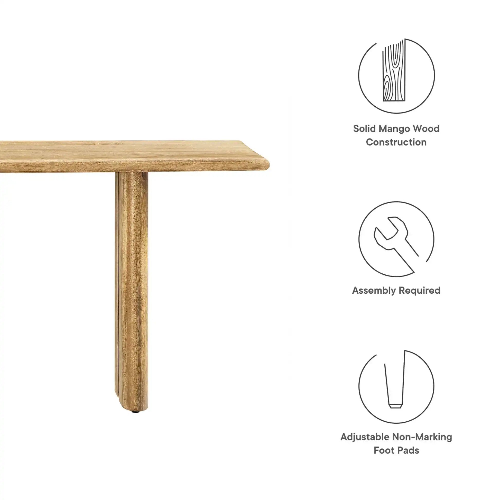 Amistad 58" Wood Bench by Modway - Best Buy Furniture