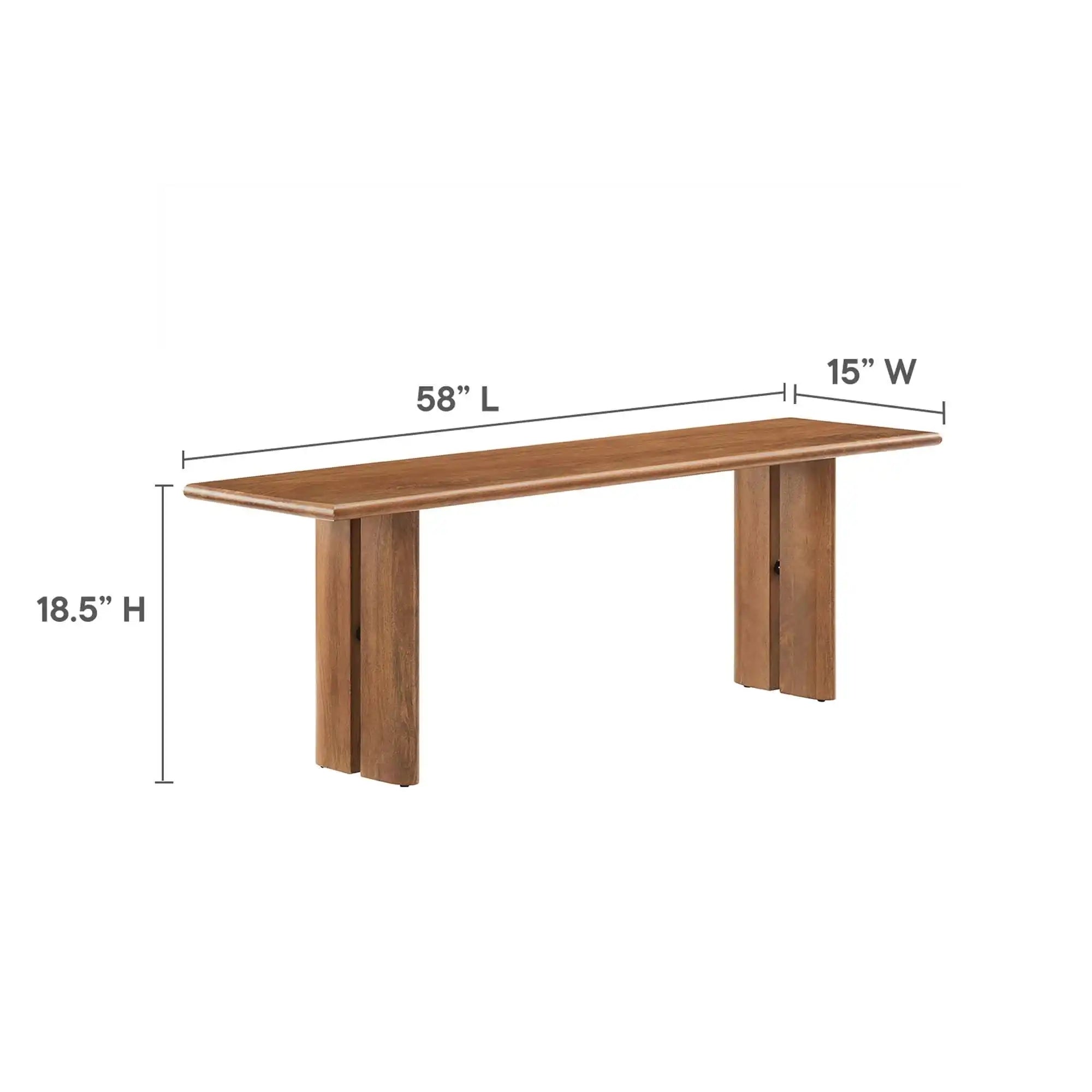 Amistad 58" Wood Bench by Modway - Best Buy Furniture