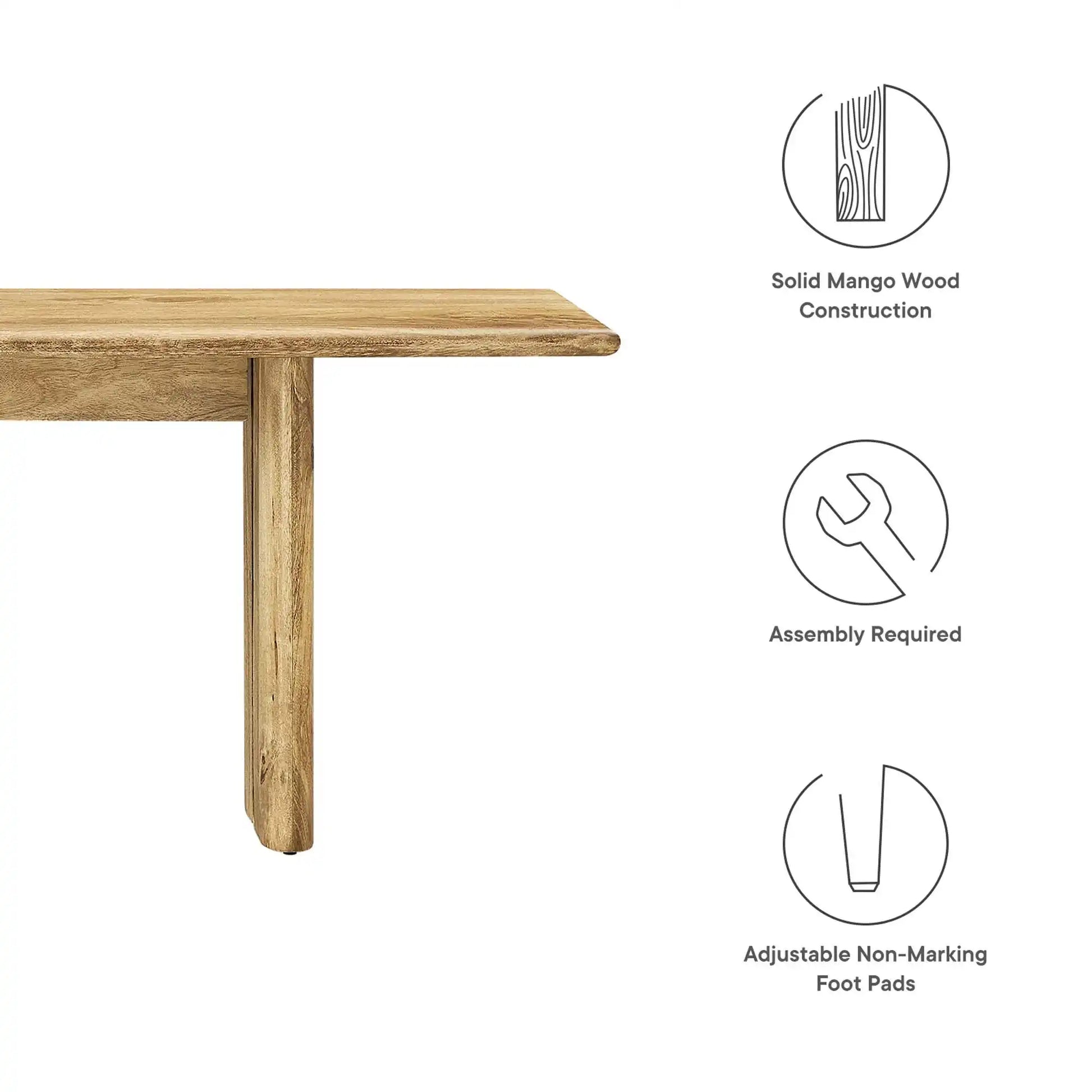 Amistad 72" Wood Bench by Modway - Best Buy Furniture