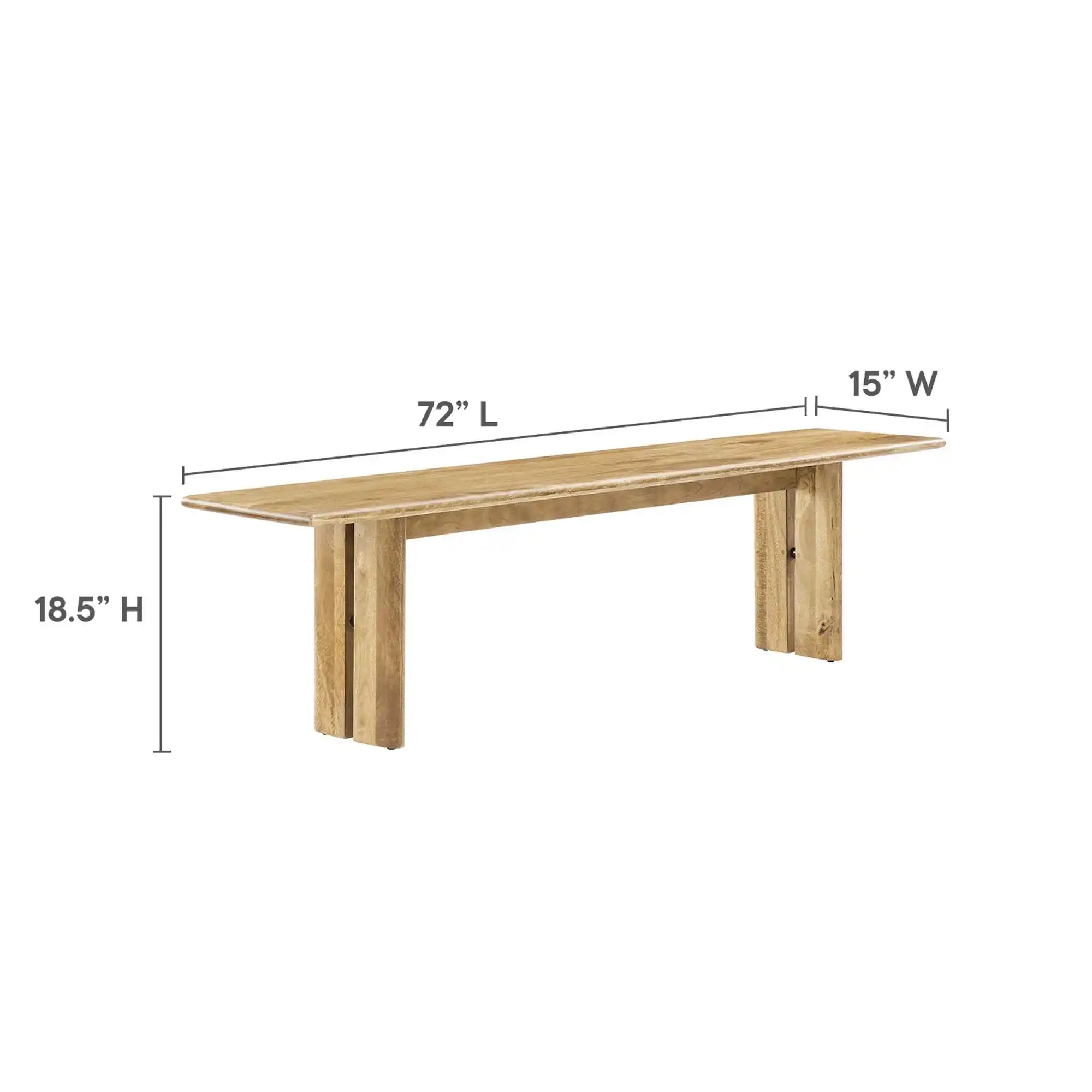 Amistad 72" Wood Bench by Modway - Best Buy Furniture