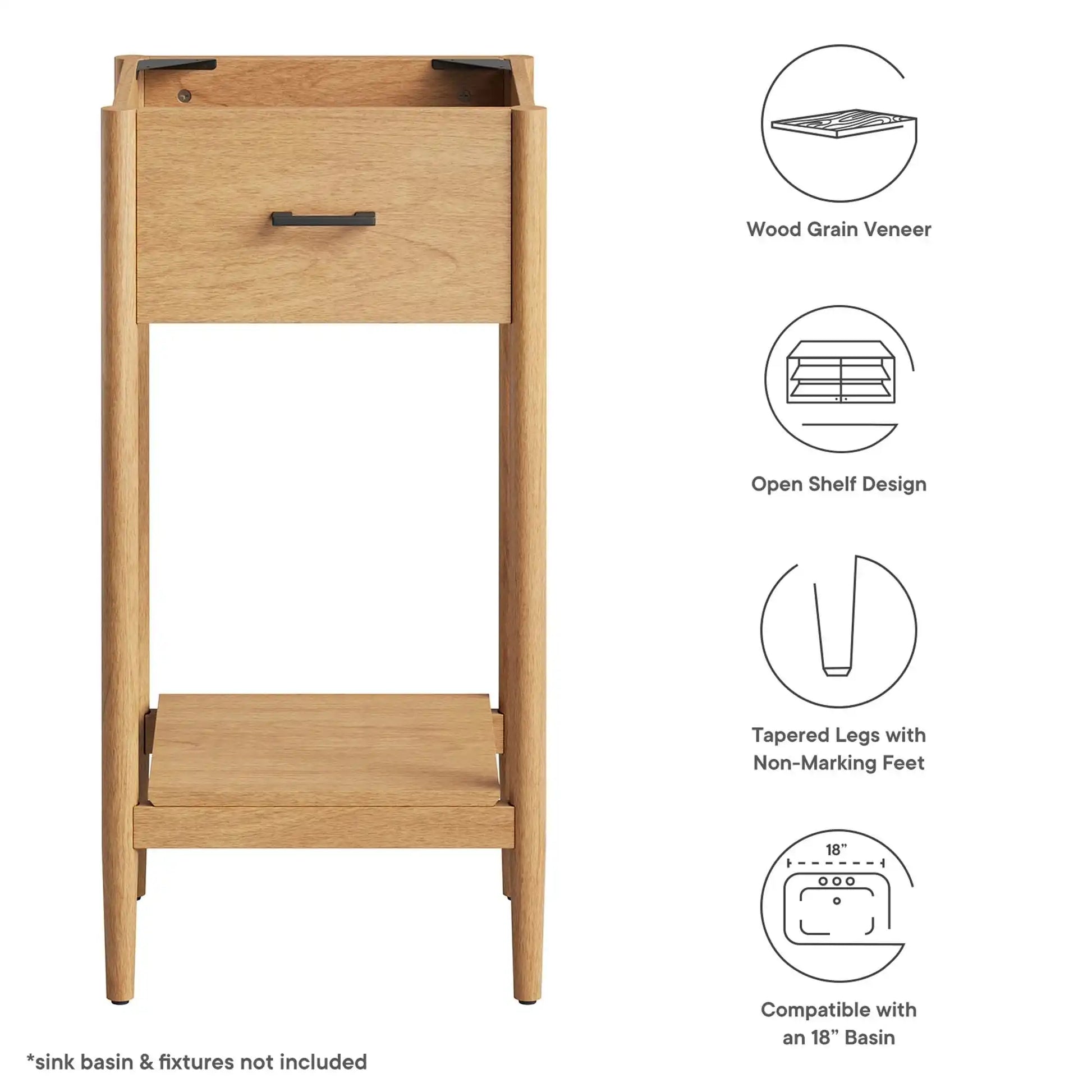 Zaire 18" Bathroom Vanity Cabinet (Sink Basin Not Included) by Modway - Best Buy Furniture