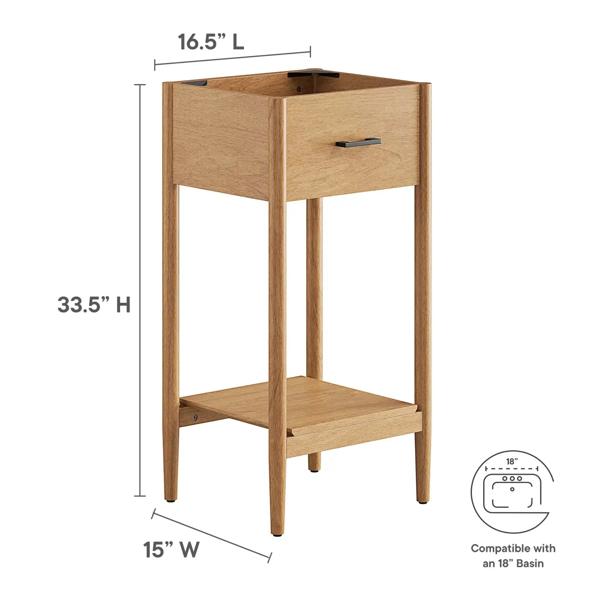 Zaire 18" Bathroom Vanity Cabinet (Sink Basin Not Included) by Modway - Best Buy Furniture