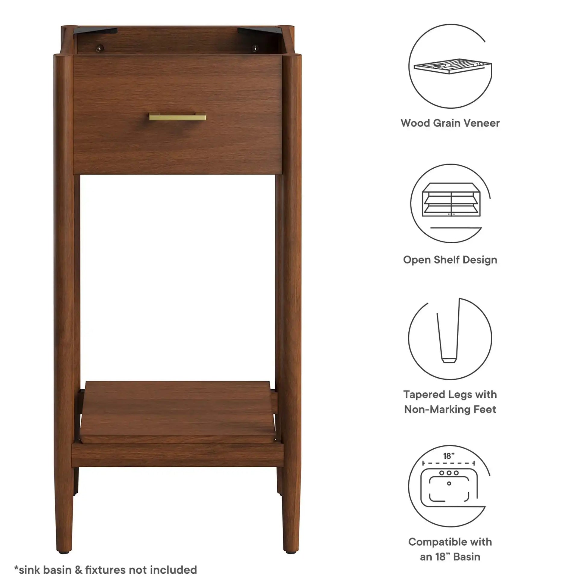 Zaire 18" Bathroom Vanity Cabinet (Sink Basin Not Included) by Modway - Best Buy Furniture