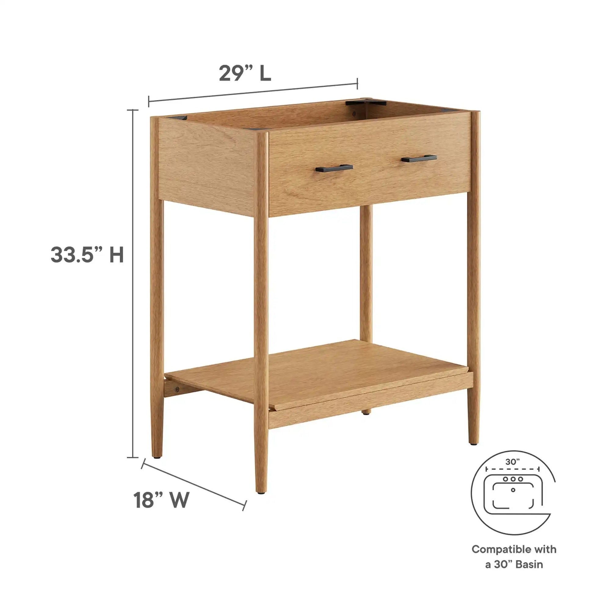 Zaire 30" Bathroom Vanity Cabinet (Sink Basin Not Included) by Modway - Best Buy Furniture