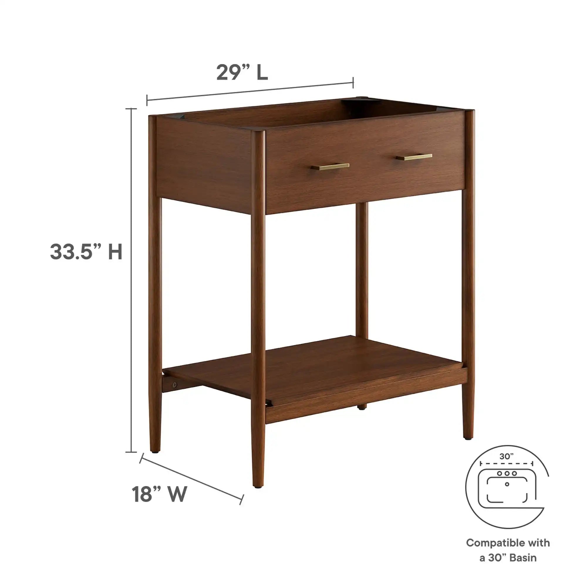 Zaire 30" Bathroom Vanity Cabinet (Sink Basin Not Included) by Modway - Best Buy Furniture