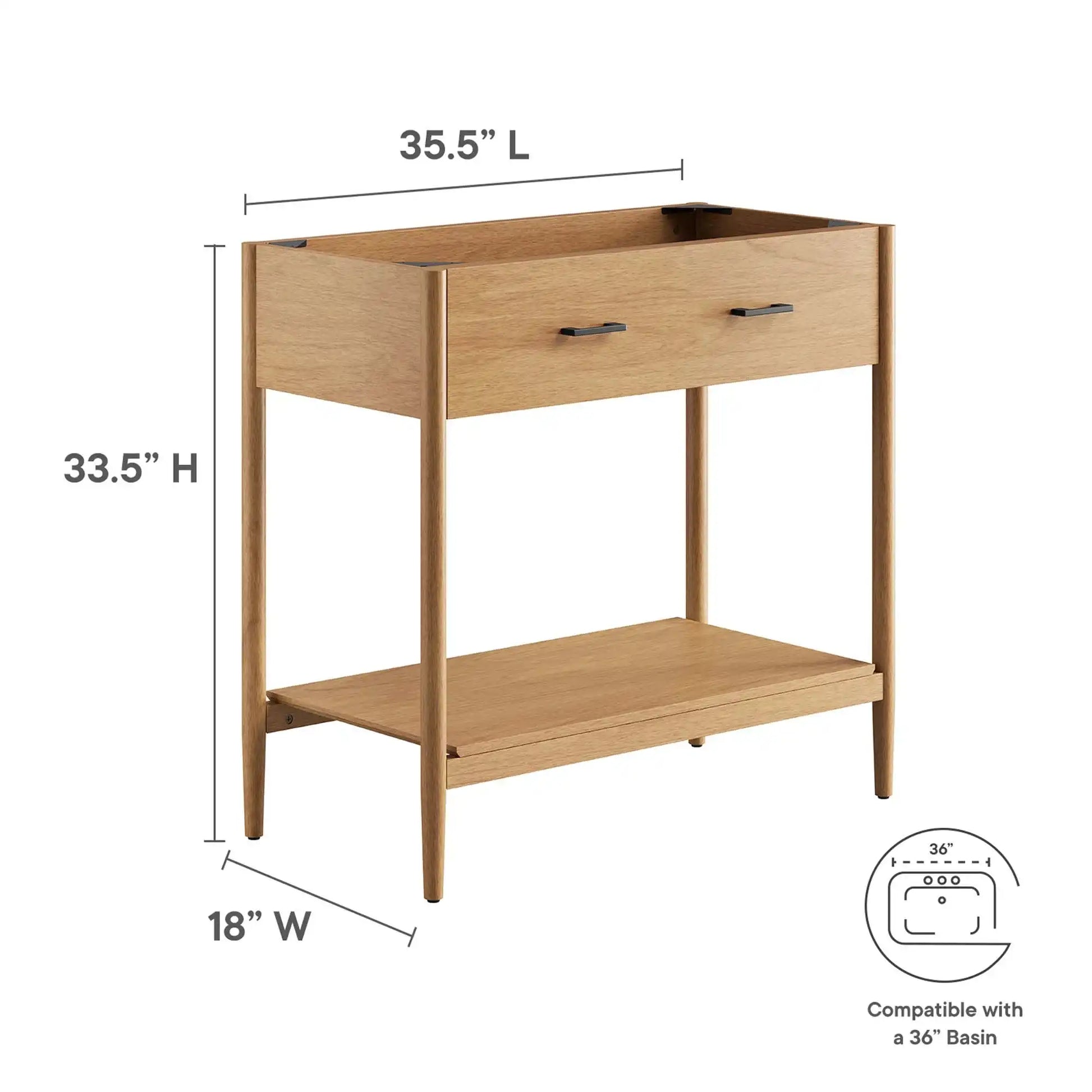 Zaire 36" Bathroom Vanity Cabinet (Sink Basin Not Included) by Modway - Best Buy Furniture