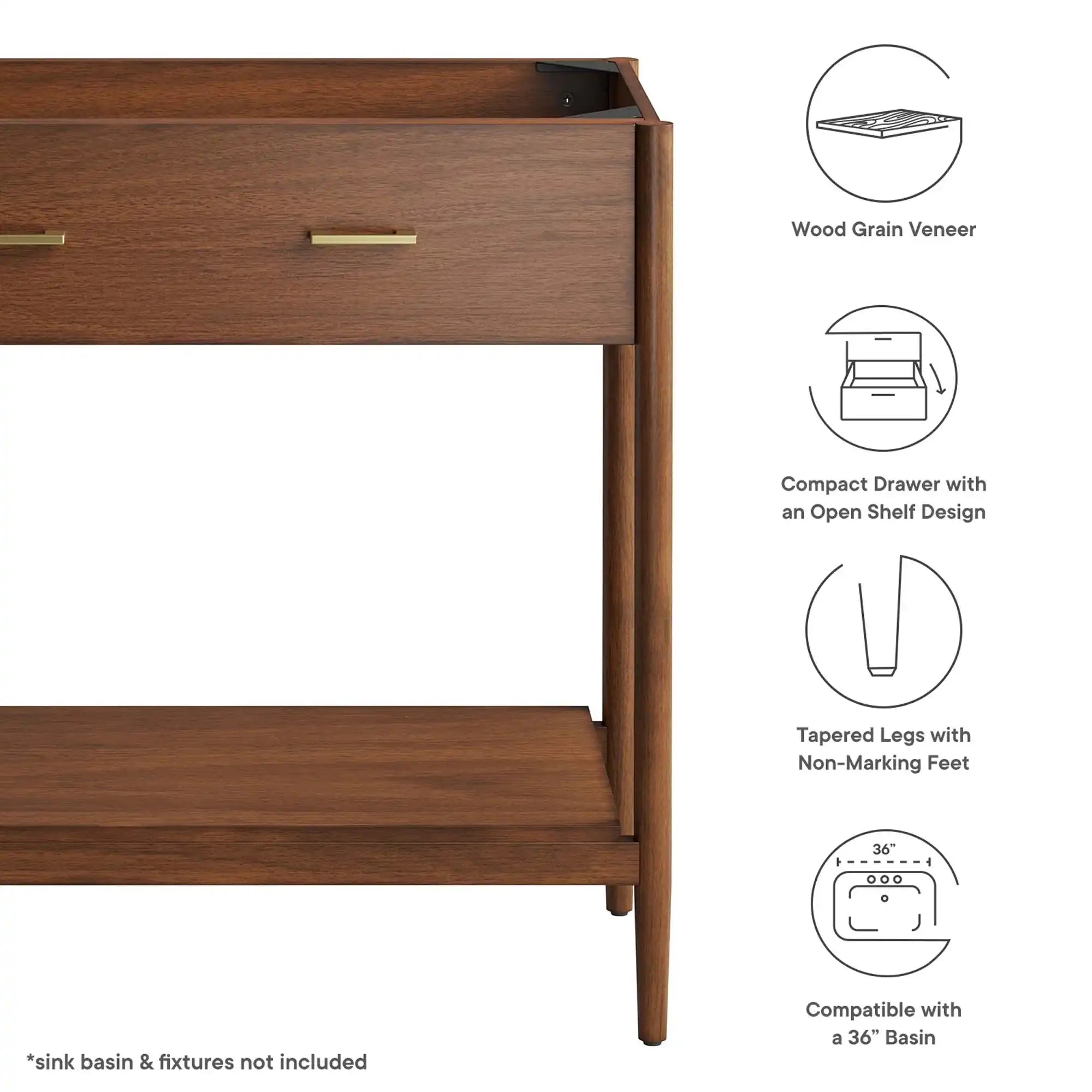 Zaire 36" Bathroom Vanity Cabinet (Sink Basin Not Included) by Modway - Best Buy Furniture