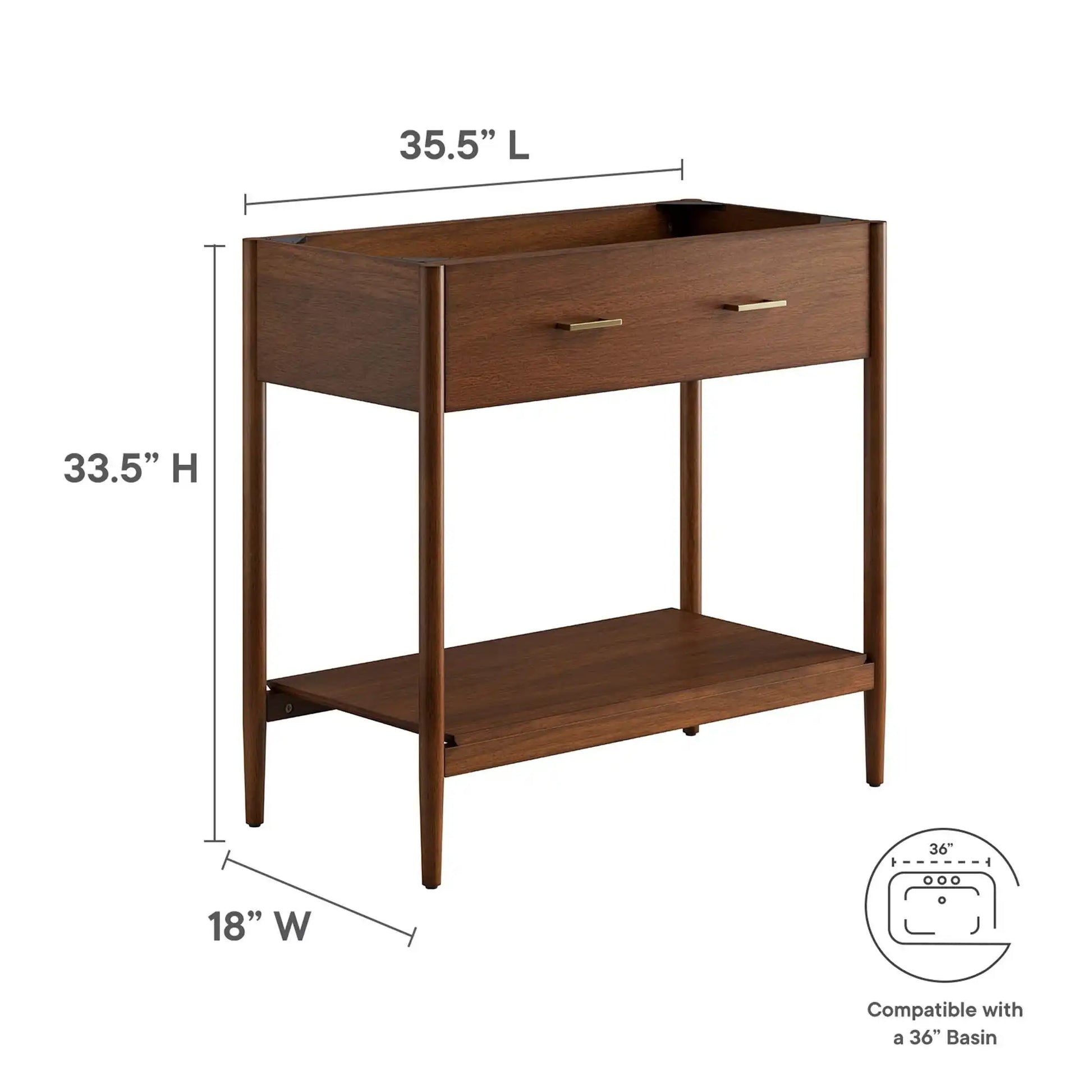 Zaire 36" Bathroom Vanity Cabinet (Sink Basin Not Included) by Modway - Best Buy Furniture