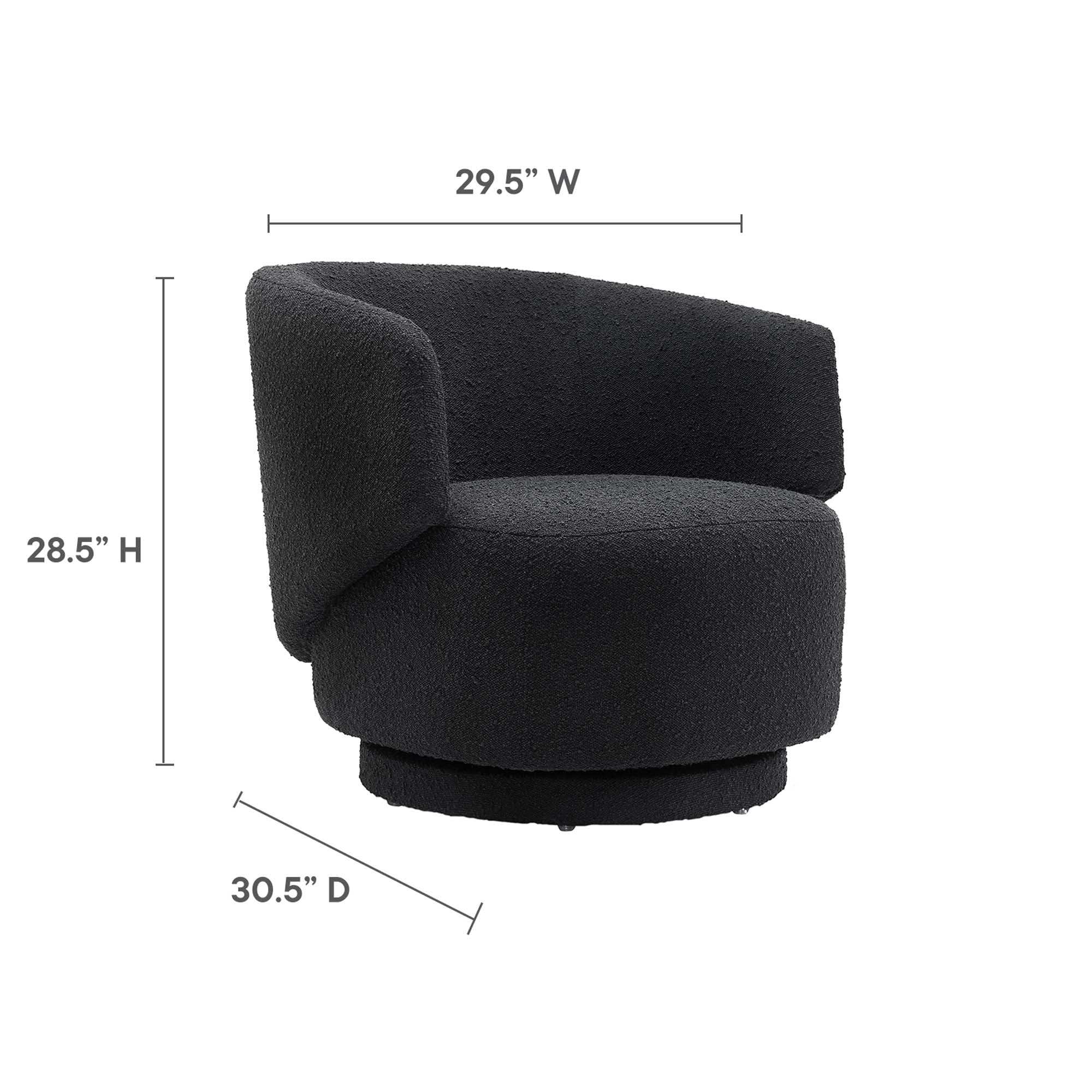 Celestia Boucle Fabric Swivel Chair by Modway - Best Buy Furniture