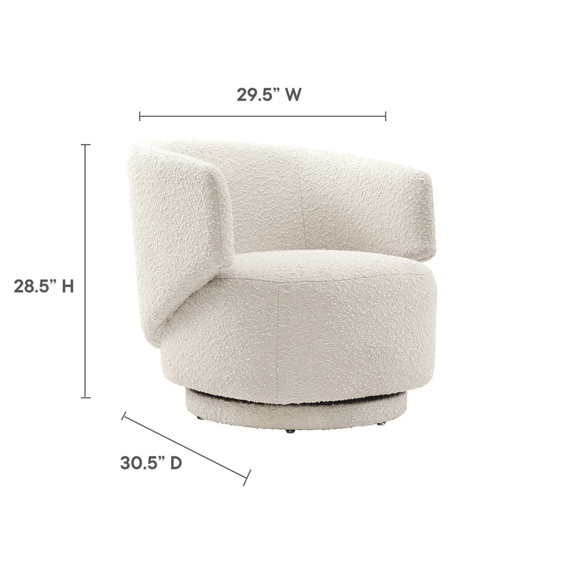 Celestia Boucle Fabric Swivel Chair by Modway - Best Buy Furniture