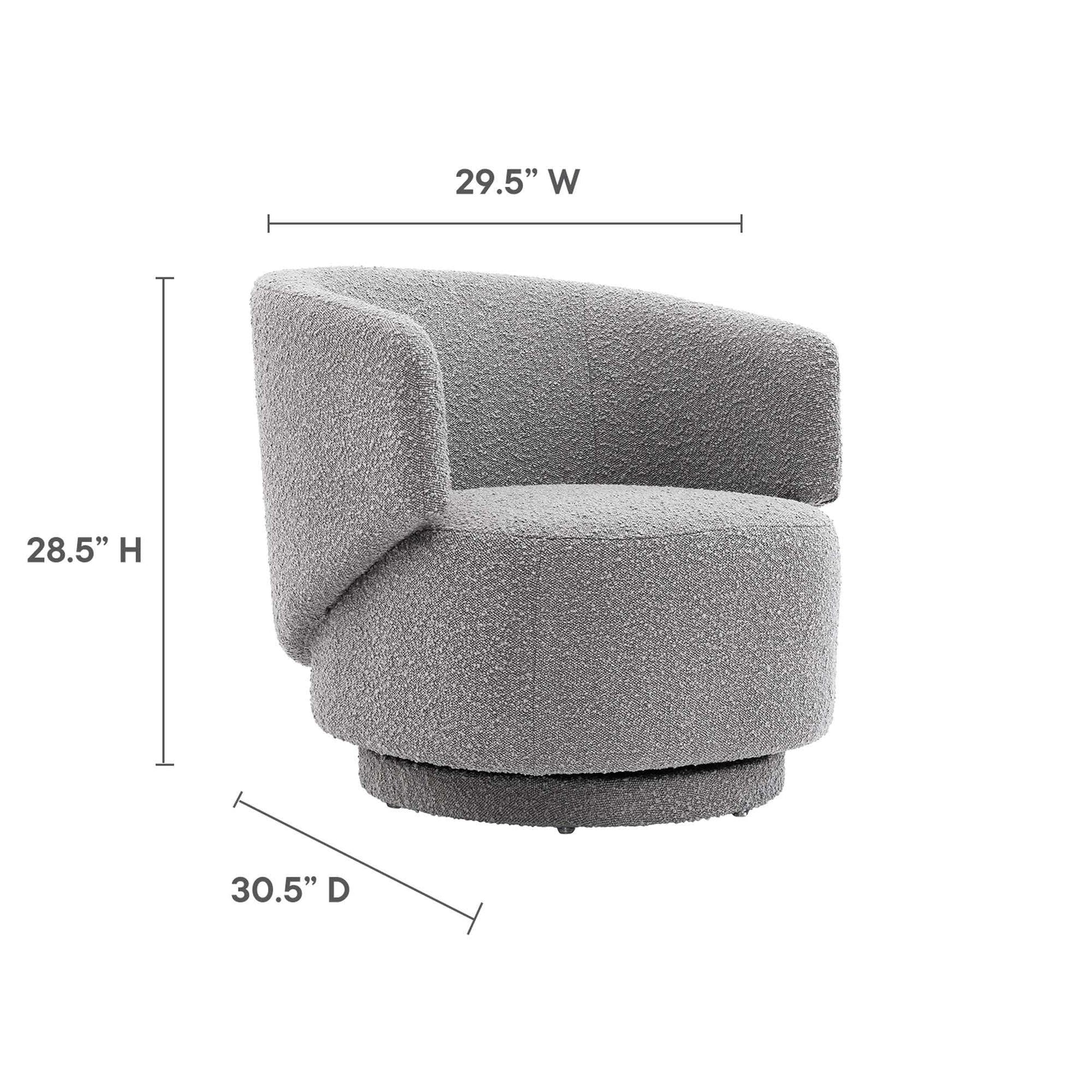 Celestia Boucle Fabric Swivel Chair by Modway - Best Buy Furniture