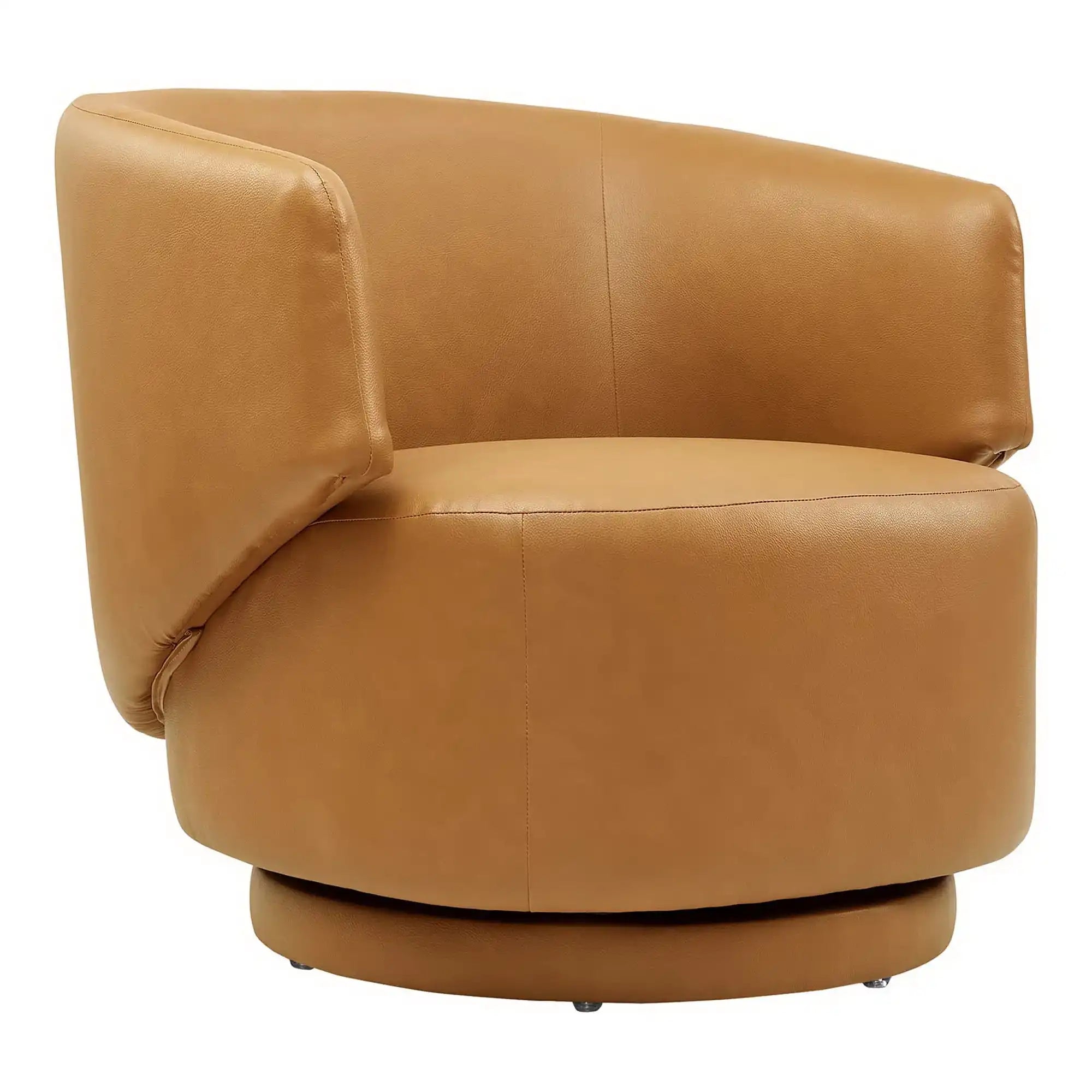 Celestia Vegan Leather Fabric and Wood Swivel Chair by Modway - Best Buy Furniture