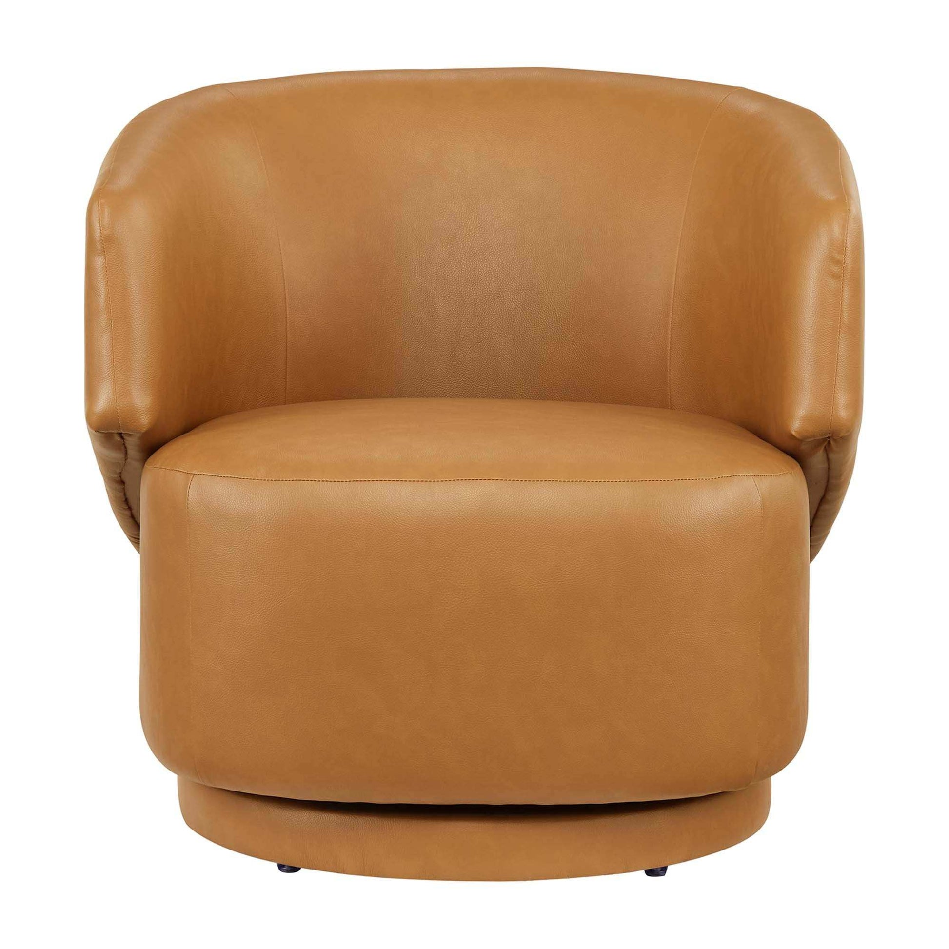 Celestia Vegan Leather Fabric and Wood Swivel Chair by Modway - Best Buy Furniture