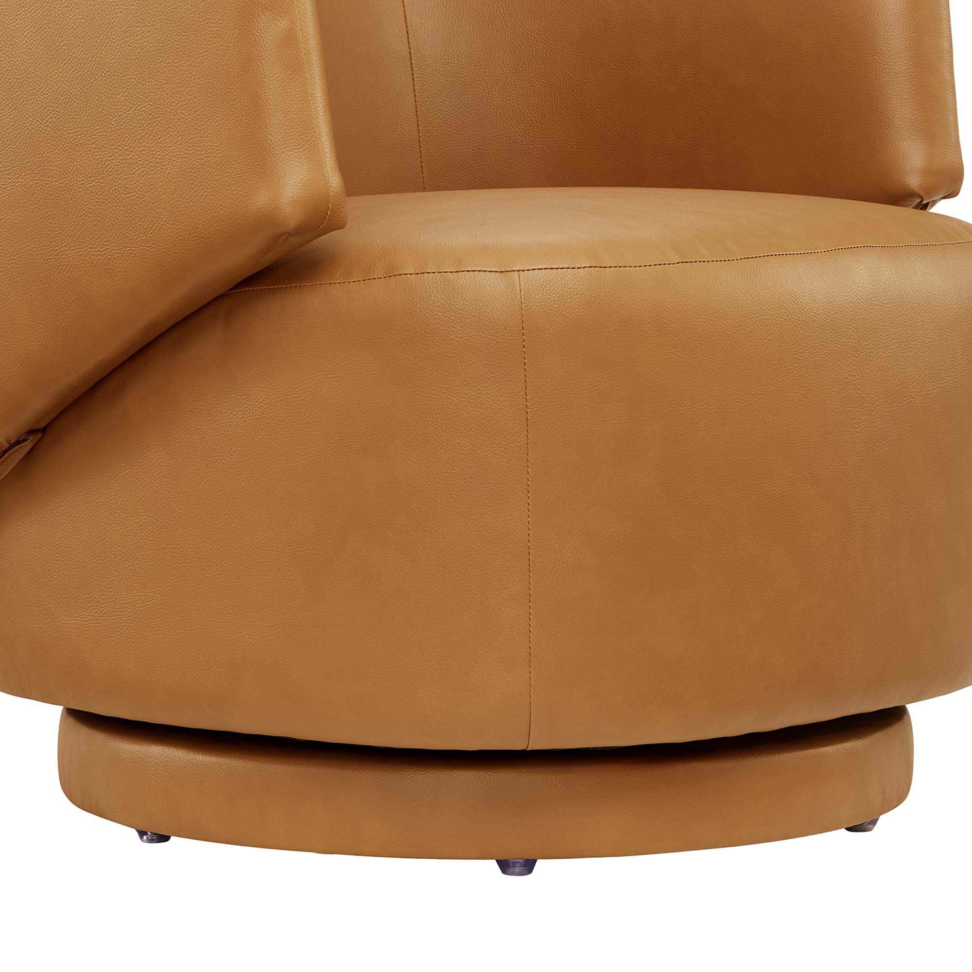 Celestia Vegan Leather Fabric and Wood Swivel Chair by Modway - Best Buy Furniture