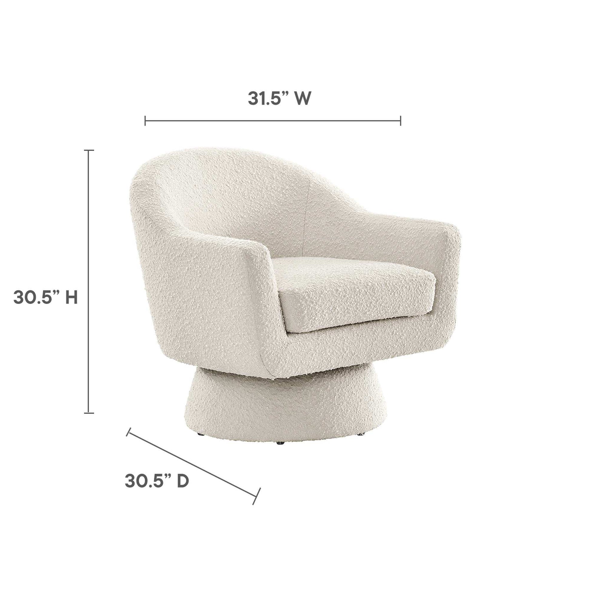Astral Boucle Fabric Swivel Chair by Modway - Best Buy Furniture