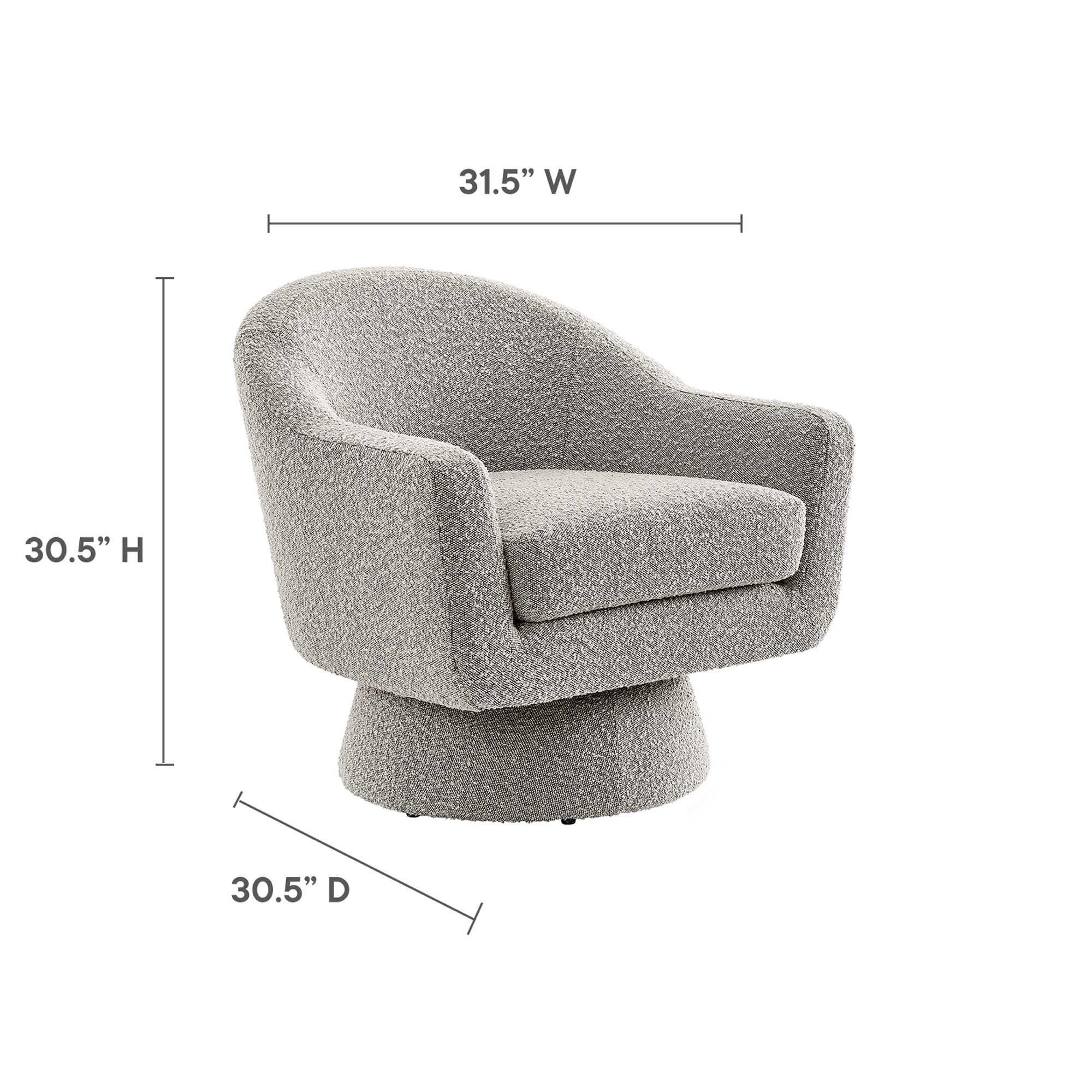 Astral Boucle Fabric Swivel Chair by Modway - Best Buy Furniture