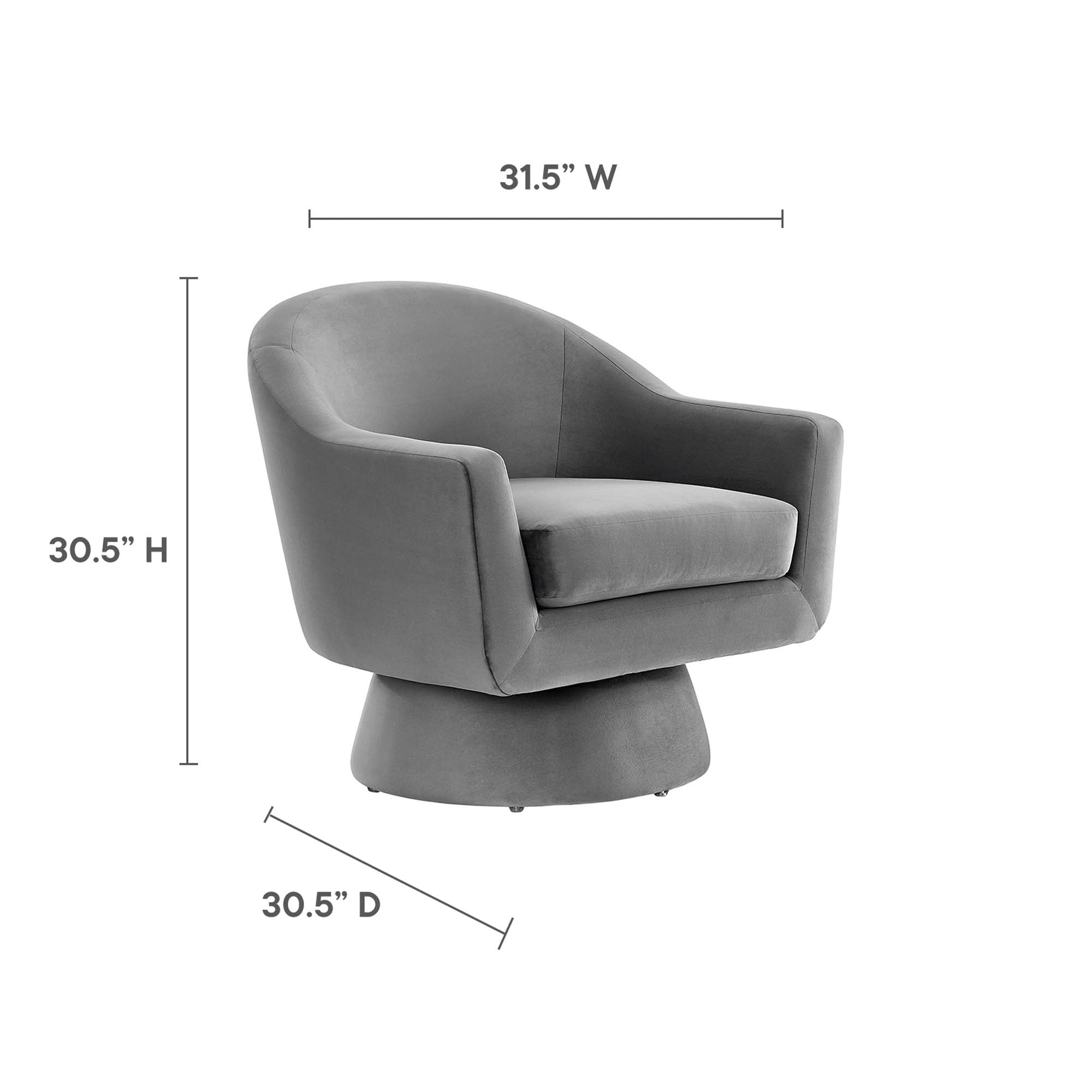 Astral Performance Velvet Fabric and Wood Swivel Chair by Modway - Best Buy Furniture