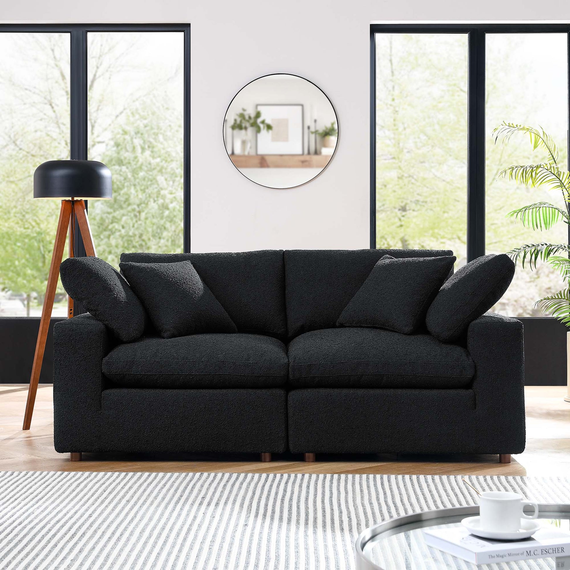 Commix Down Filled Overstuffed Boucle Fabric Loveseat by Modway - Best Buy Furniture
