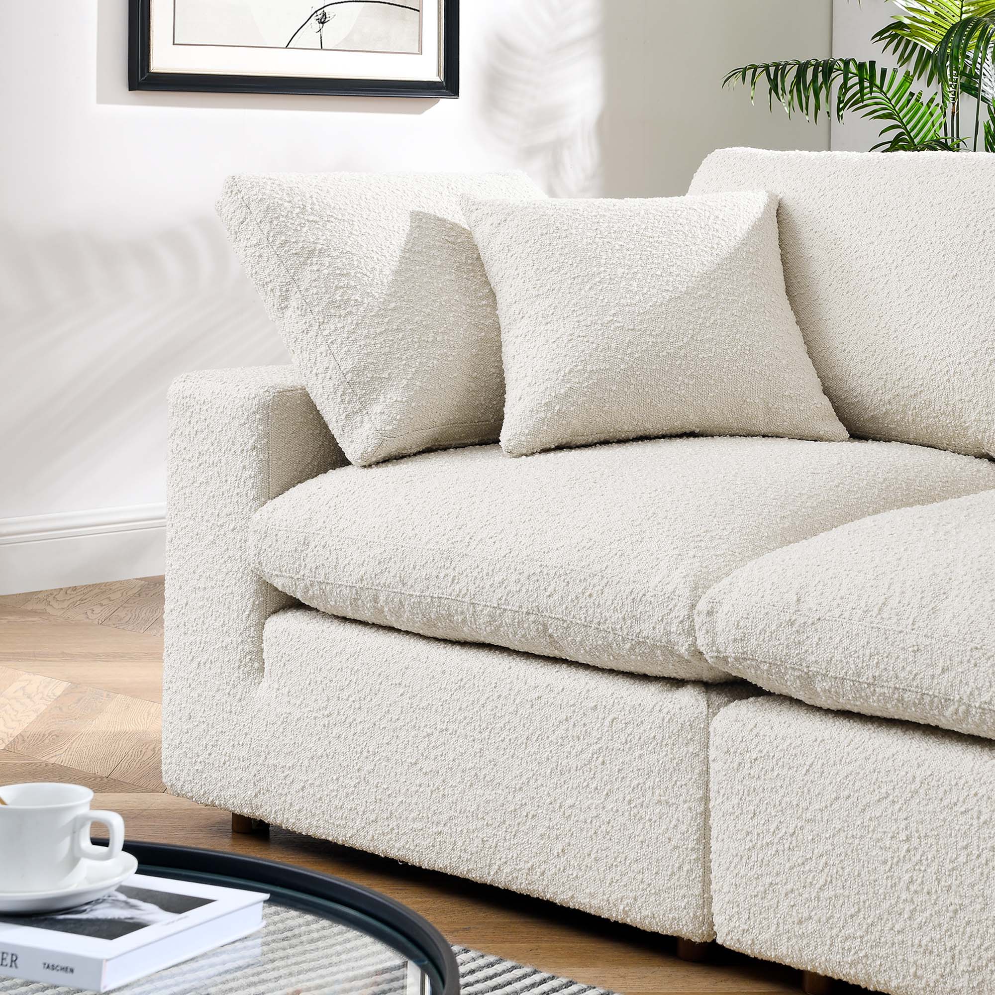 Commix Down Filled Overstuffed Boucle Fabric Loveseat by Modway - Best Buy Furniture
