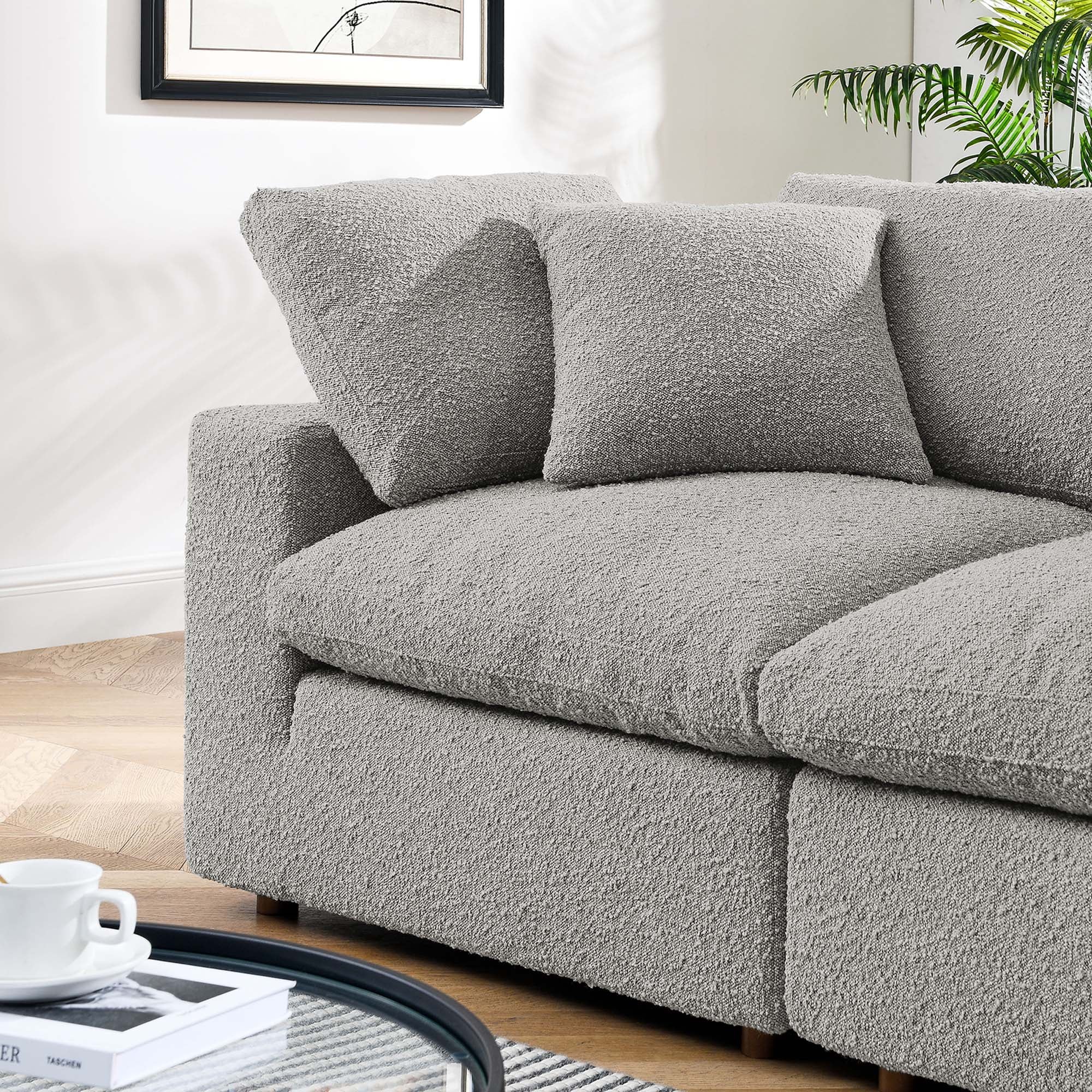 Commix Down Filled Overstuffed Boucle Fabric Loveseat by Modway - Best Buy Furniture