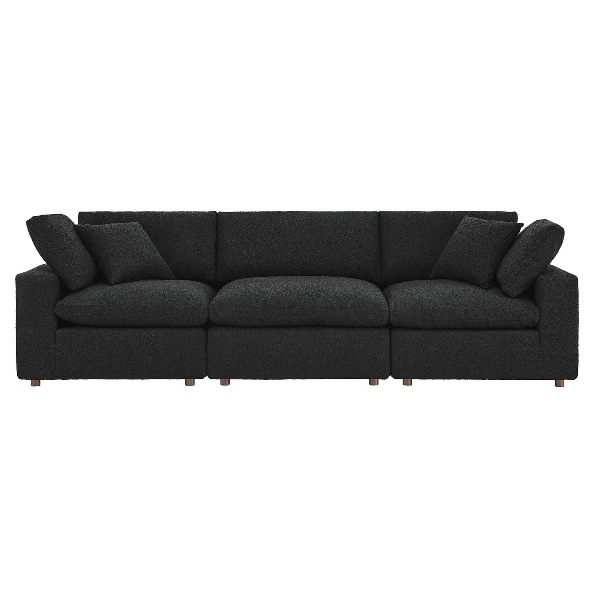 Commix Down Filled Overstuffed Boucle Fabric 3-Seater Sofa by Modway - Best Buy Furniture