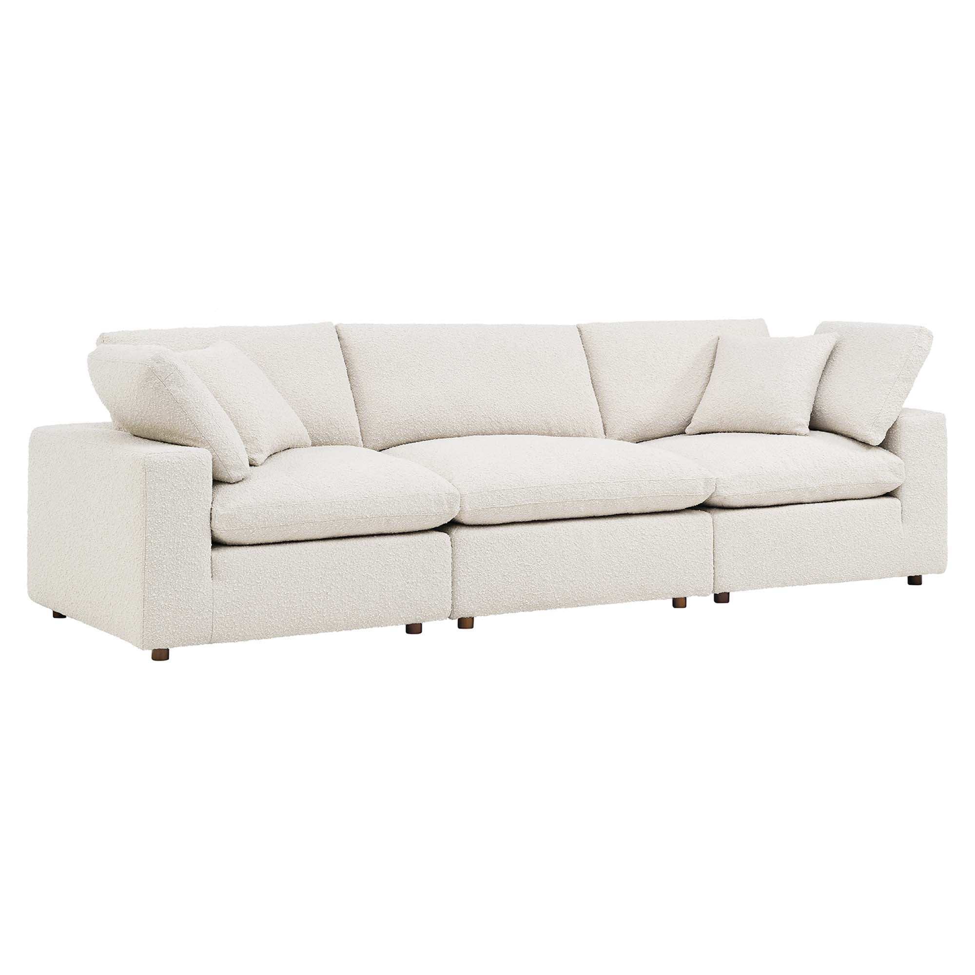 Commix Down Filled Overstuffed Boucle Fabric 3-Seater Sofa by Modway - Best Buy Furniture