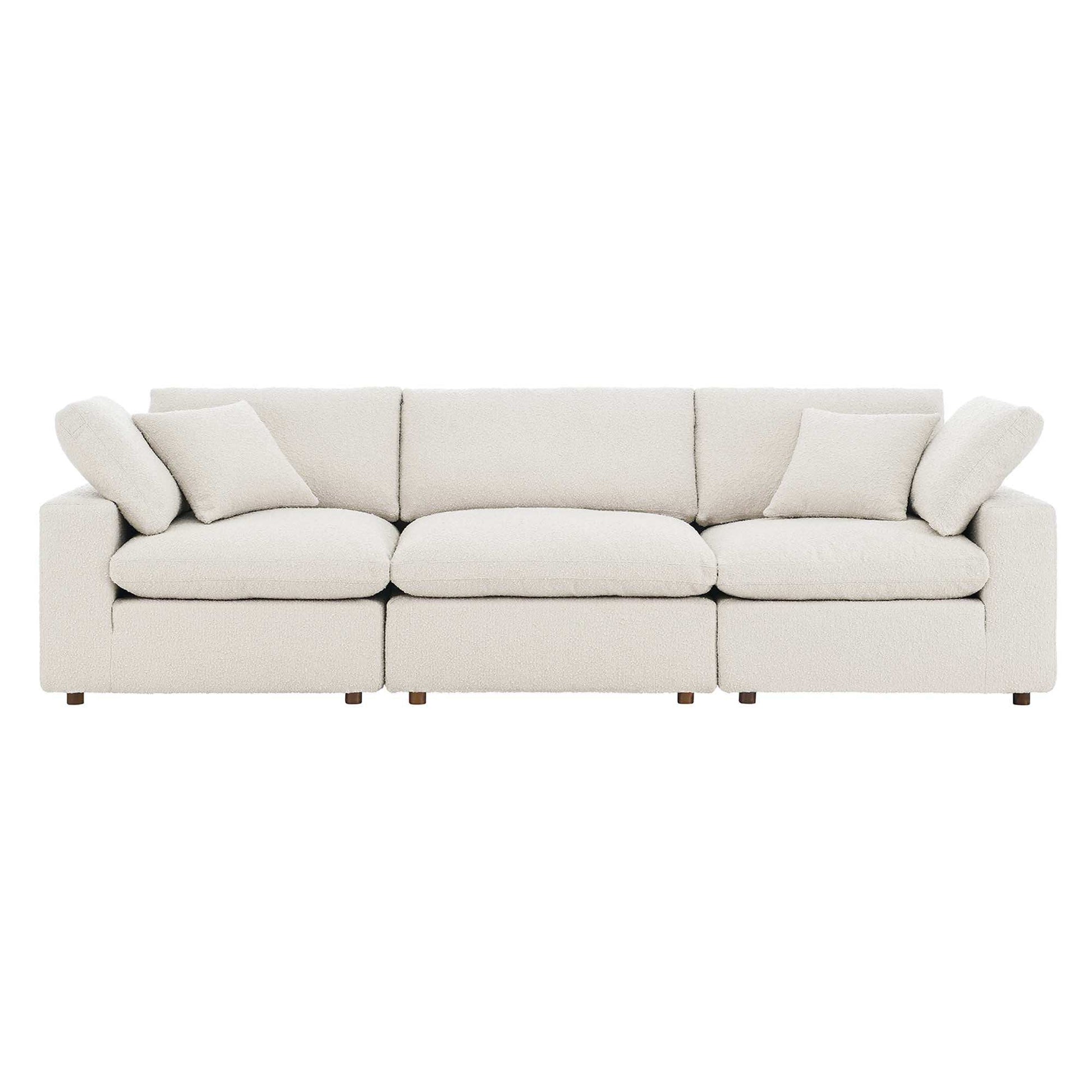 Commix Down Filled Overstuffed Boucle Fabric 3-Seater Sofa by Modway - Best Buy Furniture