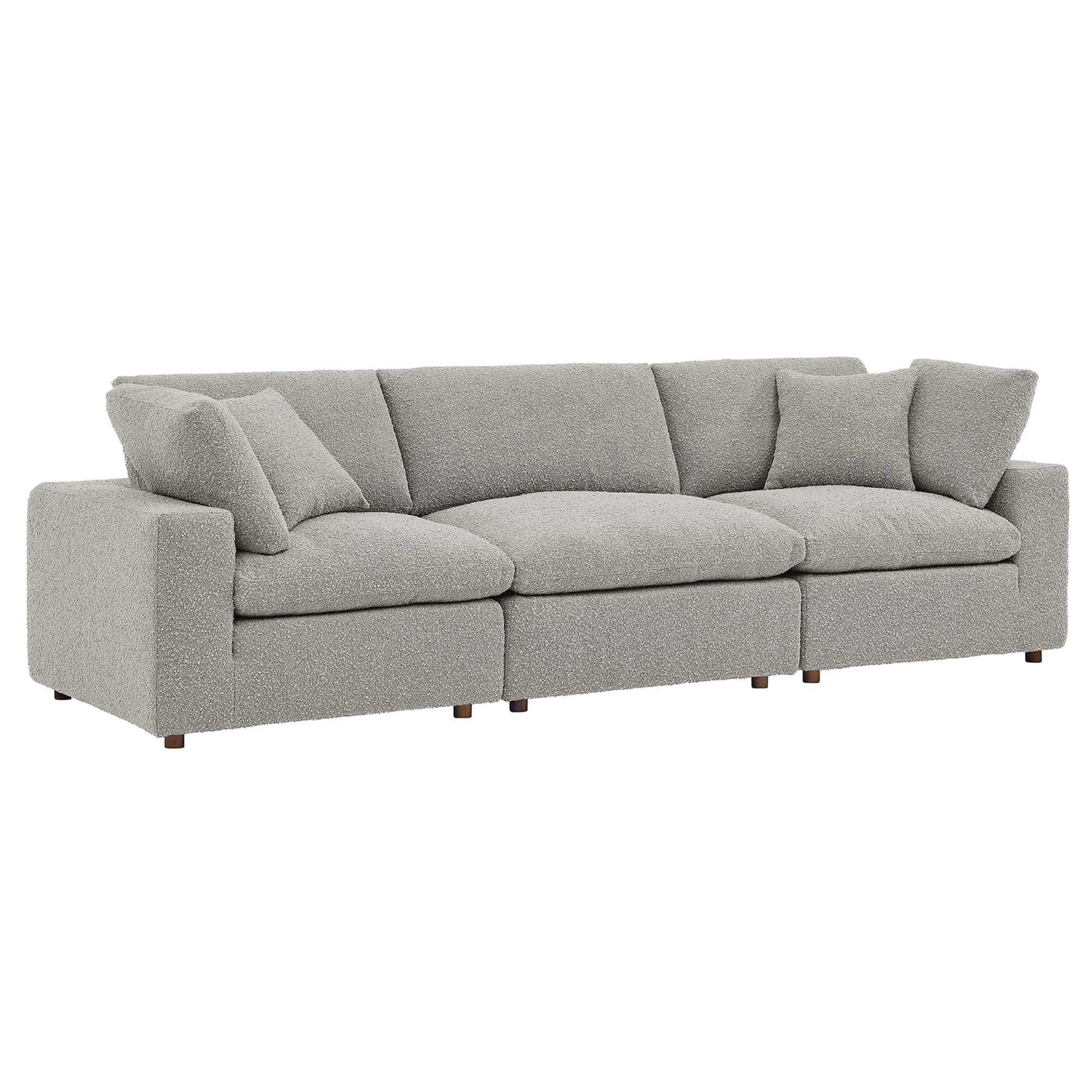 Commix Down Filled Overstuffed Boucle Fabric 3-Seater Sofa by Modway - Best Buy Furniture