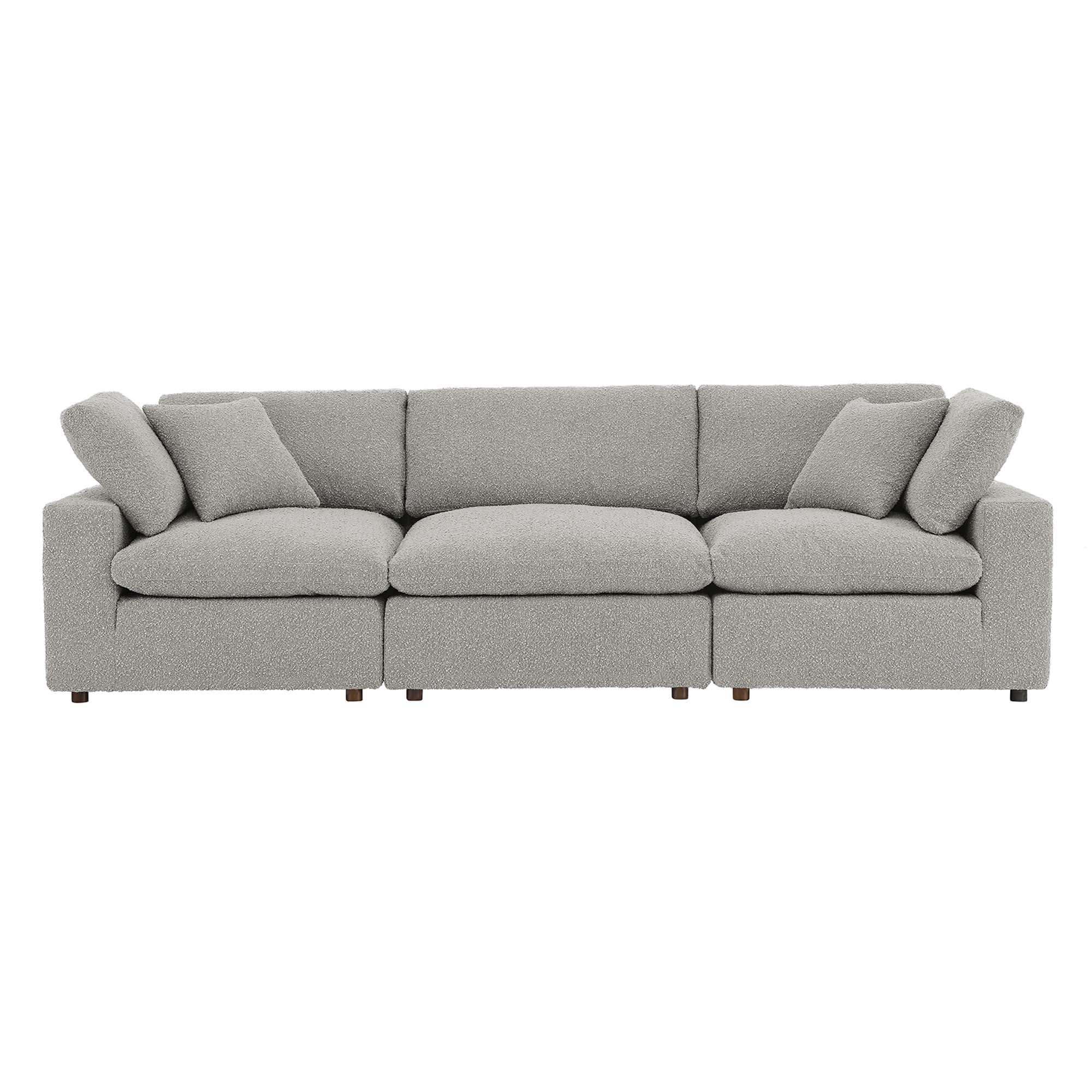 Commix Down Filled Overstuffed Boucle Fabric 3-Seater Sofa by Modway - Best Buy Furniture
