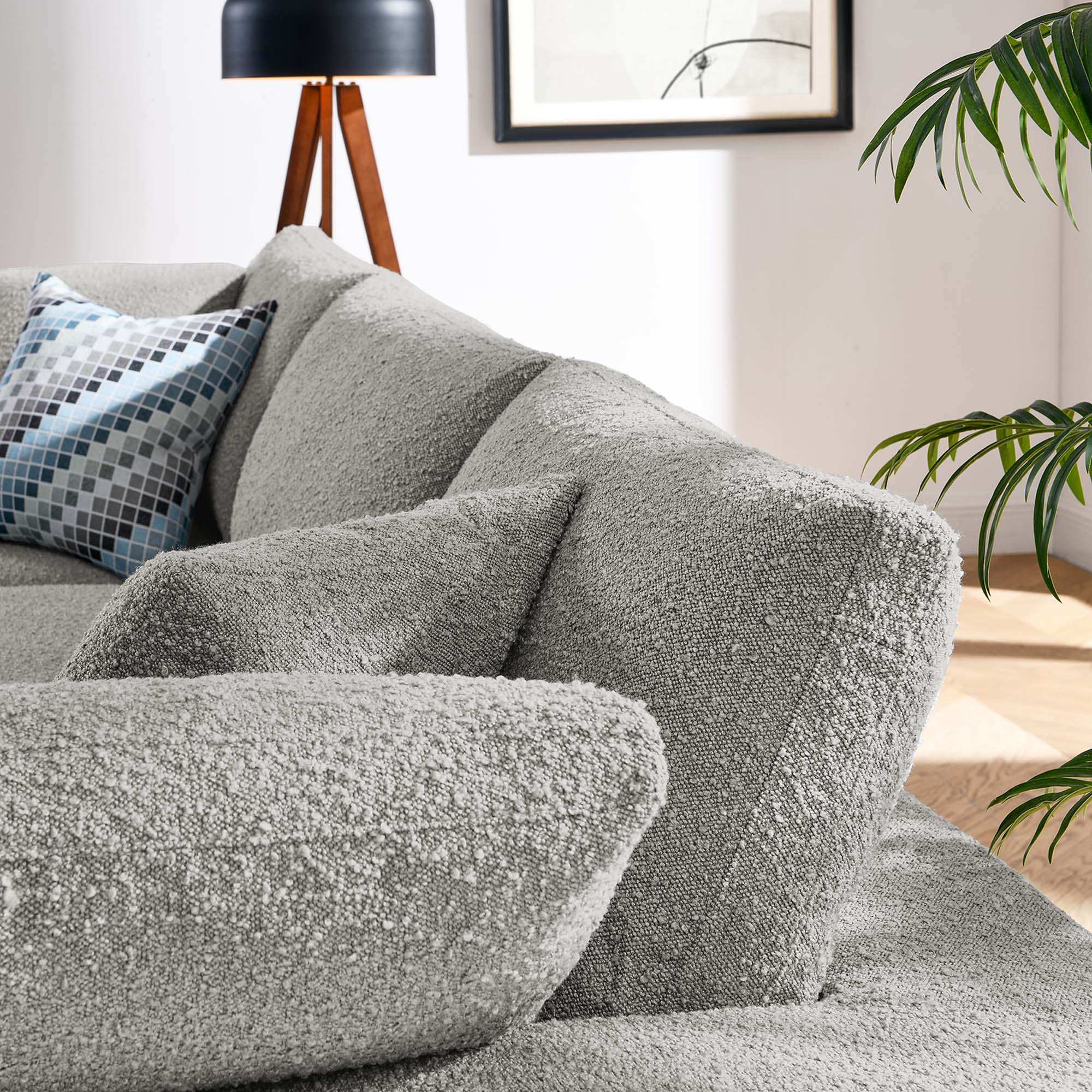 Commix Down Filled Overstuffed Boucle Fabric 3-Seater Sofa by Modway - Best Buy Furniture