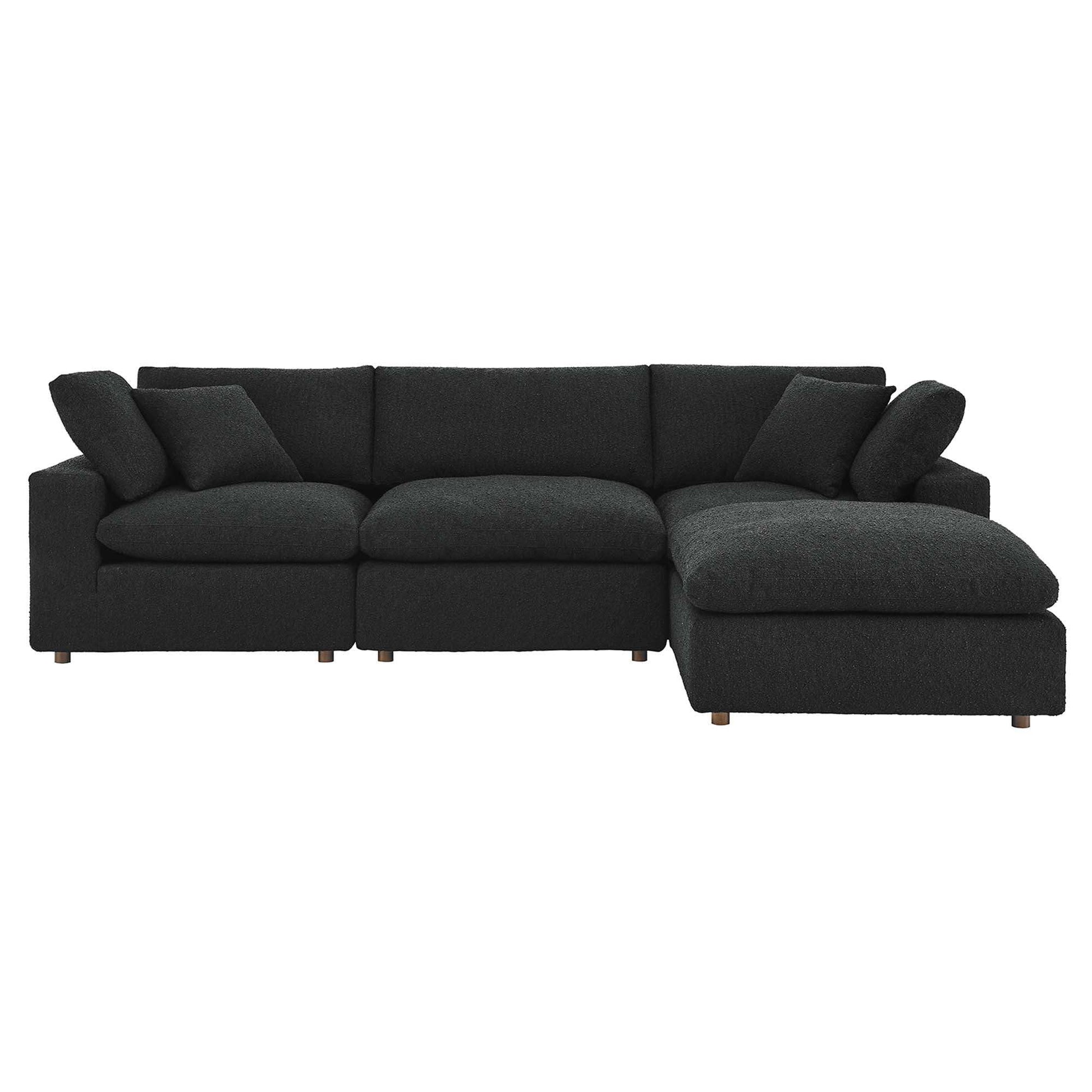 Commix 4-Piece Down Filled Overstuffed Boucle Fabric Sectional Sofa by Modway - Best Buy Furniture