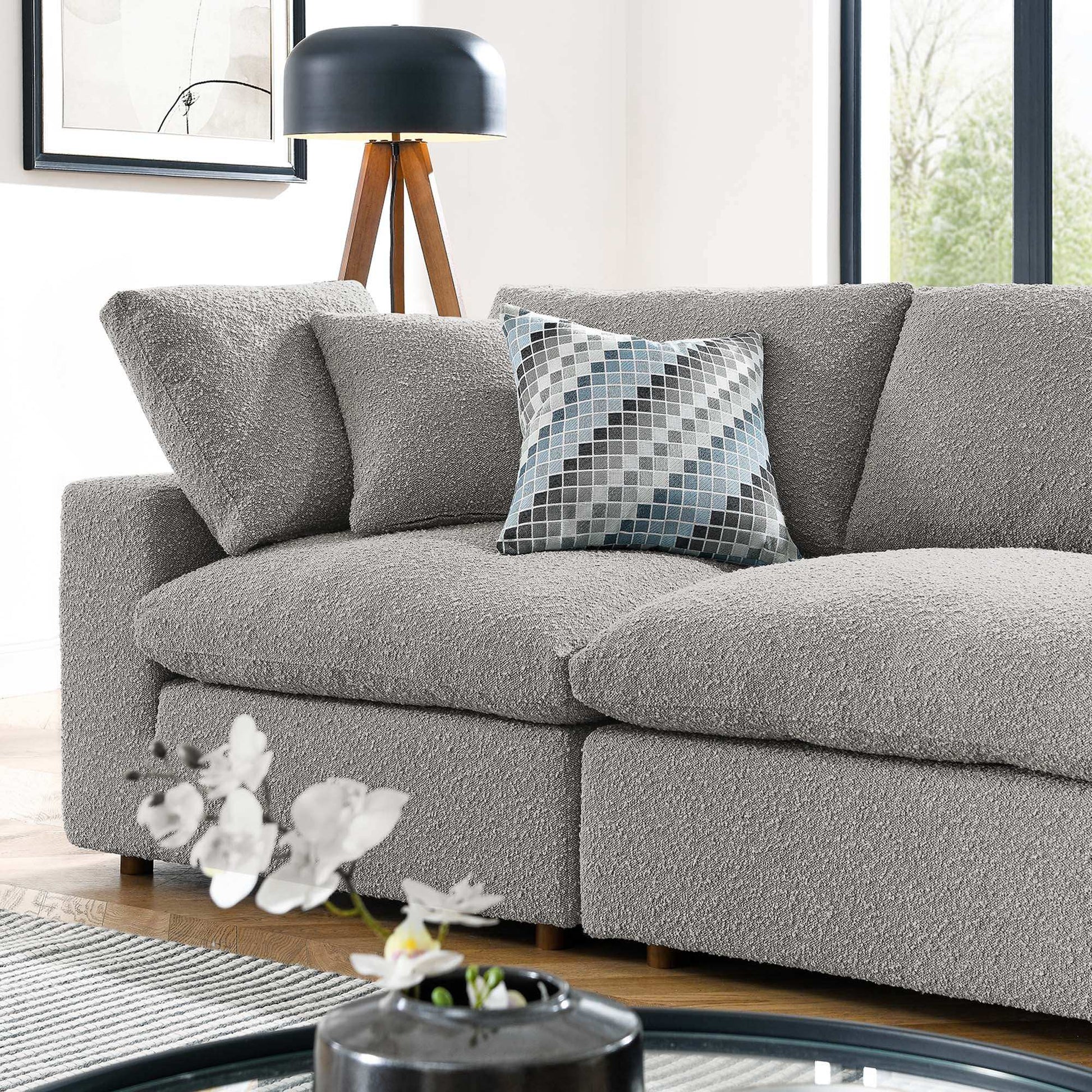 Commix Down Filled Overstuffed Boucle Fabric 4-Seater Sofa by Modway - Best Buy Furniture