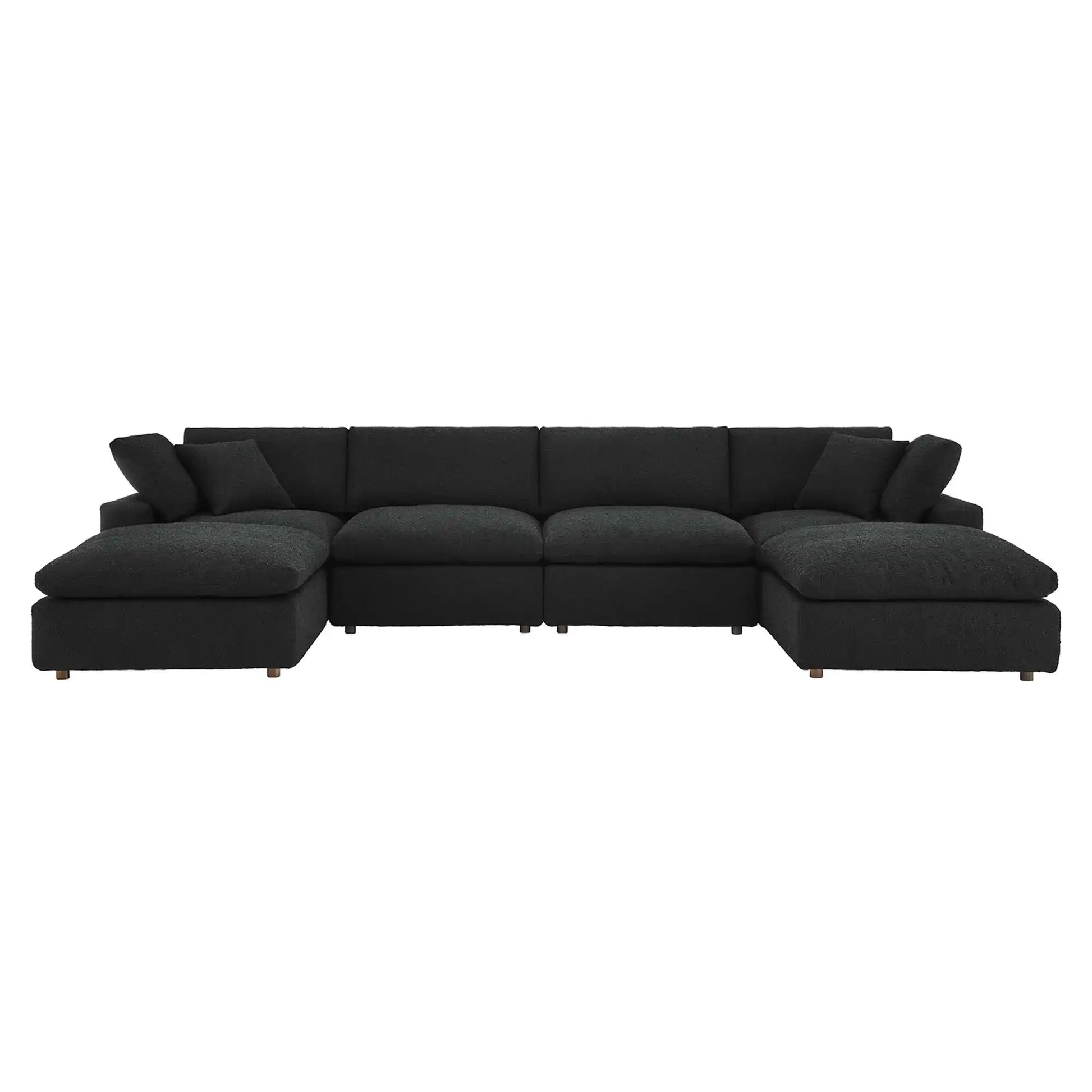 Commix 6-Piece Down Filled Overstuffed Boucle Sectional Sofa by Modway - Best Buy Furniture