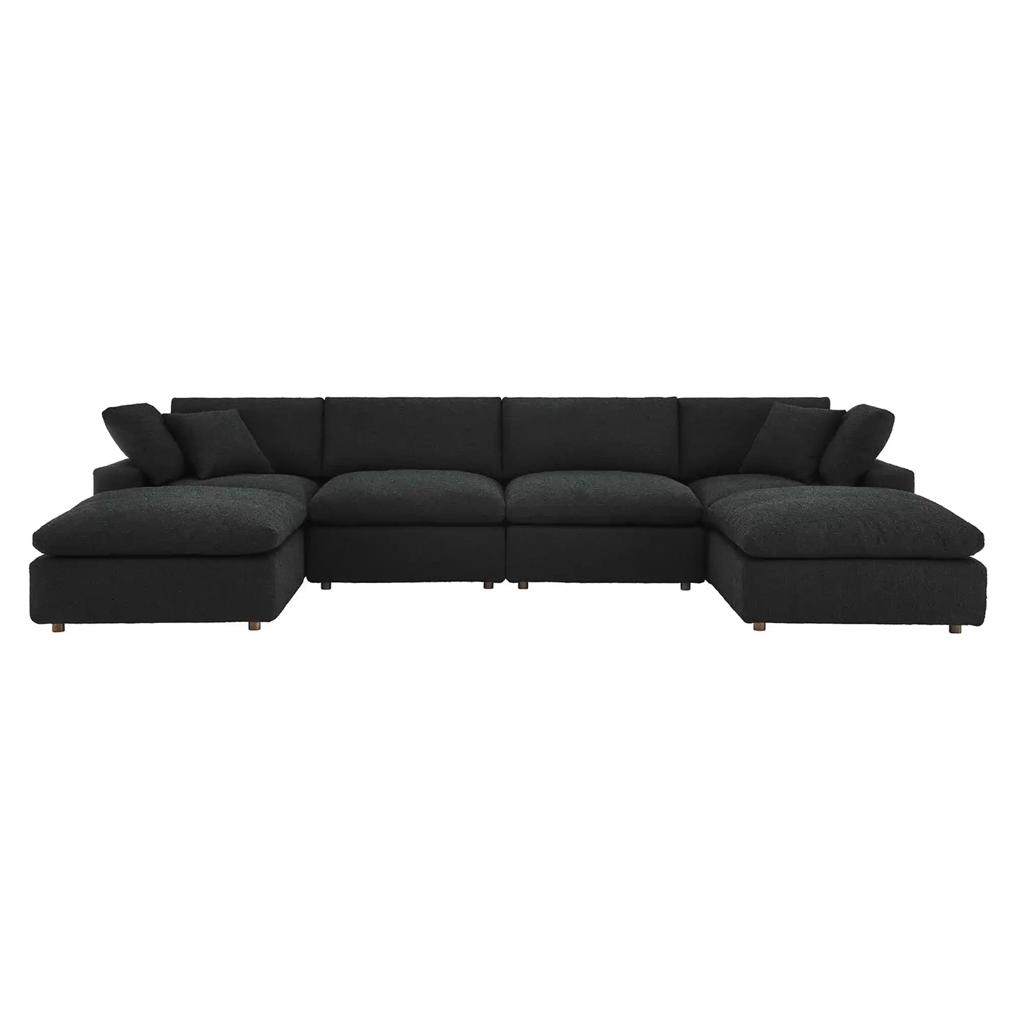 Commix 6-Piece Down Filled Overstuffed Boucle Sectional Sofa by Modway - Best Buy Furniture
