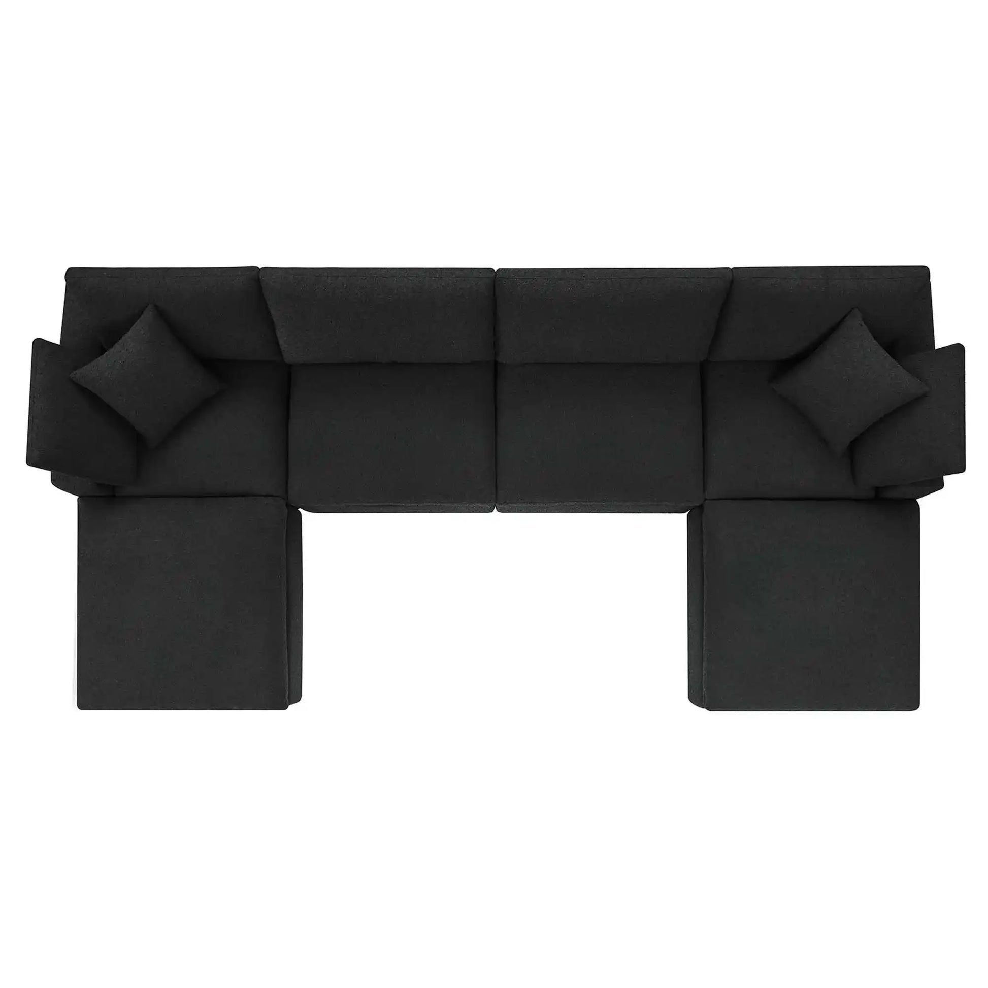 Commix 6-Piece Down Filled Overstuffed Boucle Sectional Sofa by Modway - Best Buy Furniture