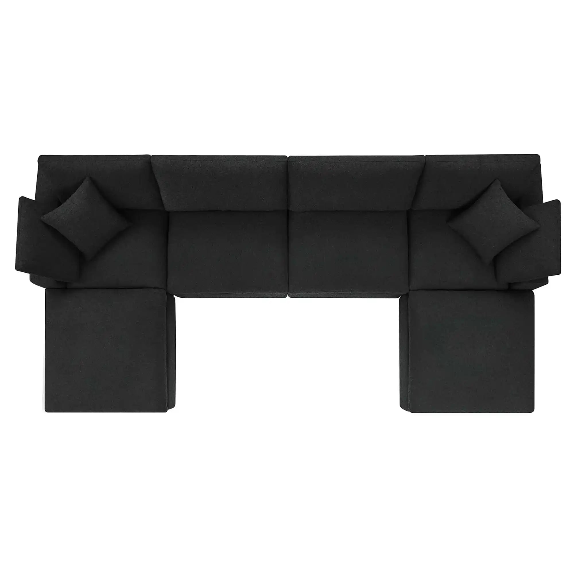 Commix 6-Piece Down Filled Overstuffed Boucle Sectional Sofa by Modway - Best Buy Furniture