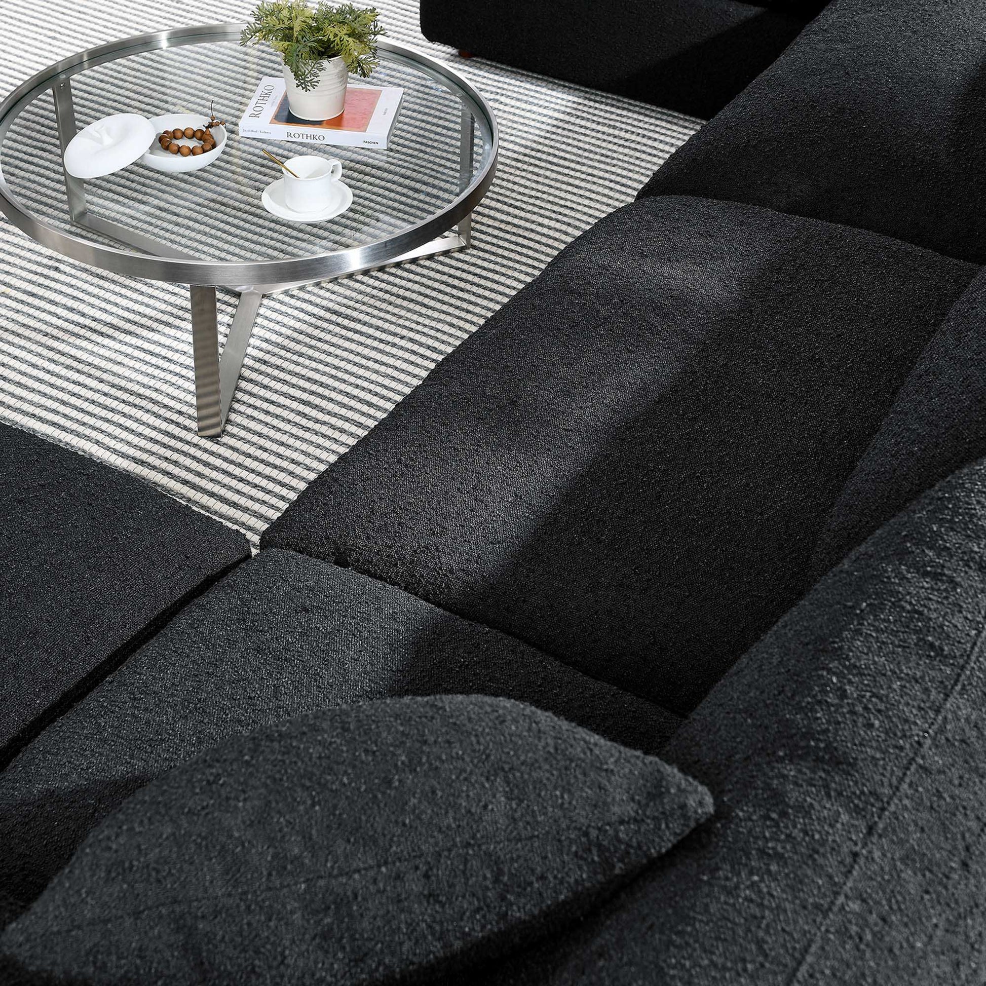 Commix 6-Piece Down Filled Overstuffed Boucle Sectional Sofa by Modway - Best Buy Furniture