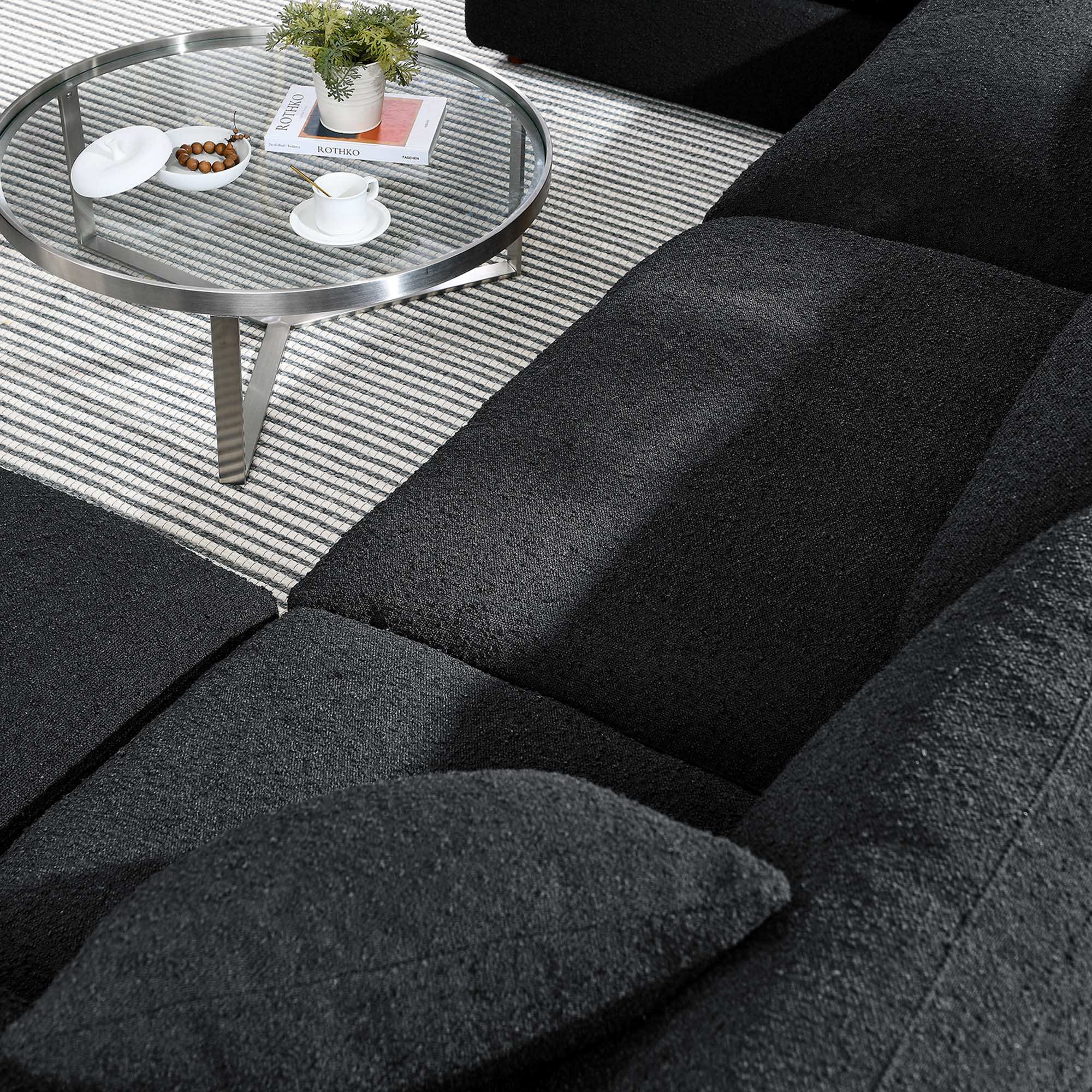 Commix 6-Piece Down Filled Overstuffed Boucle Sectional Sofa by Modway - Best Buy Furniture
