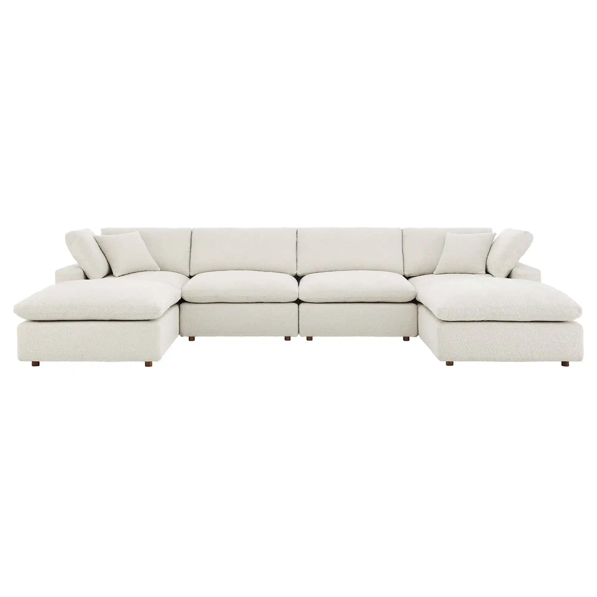 Commix 6-Piece Down Filled Overstuffed Boucle Sectional Sofa by Modway - Best Buy Furniture