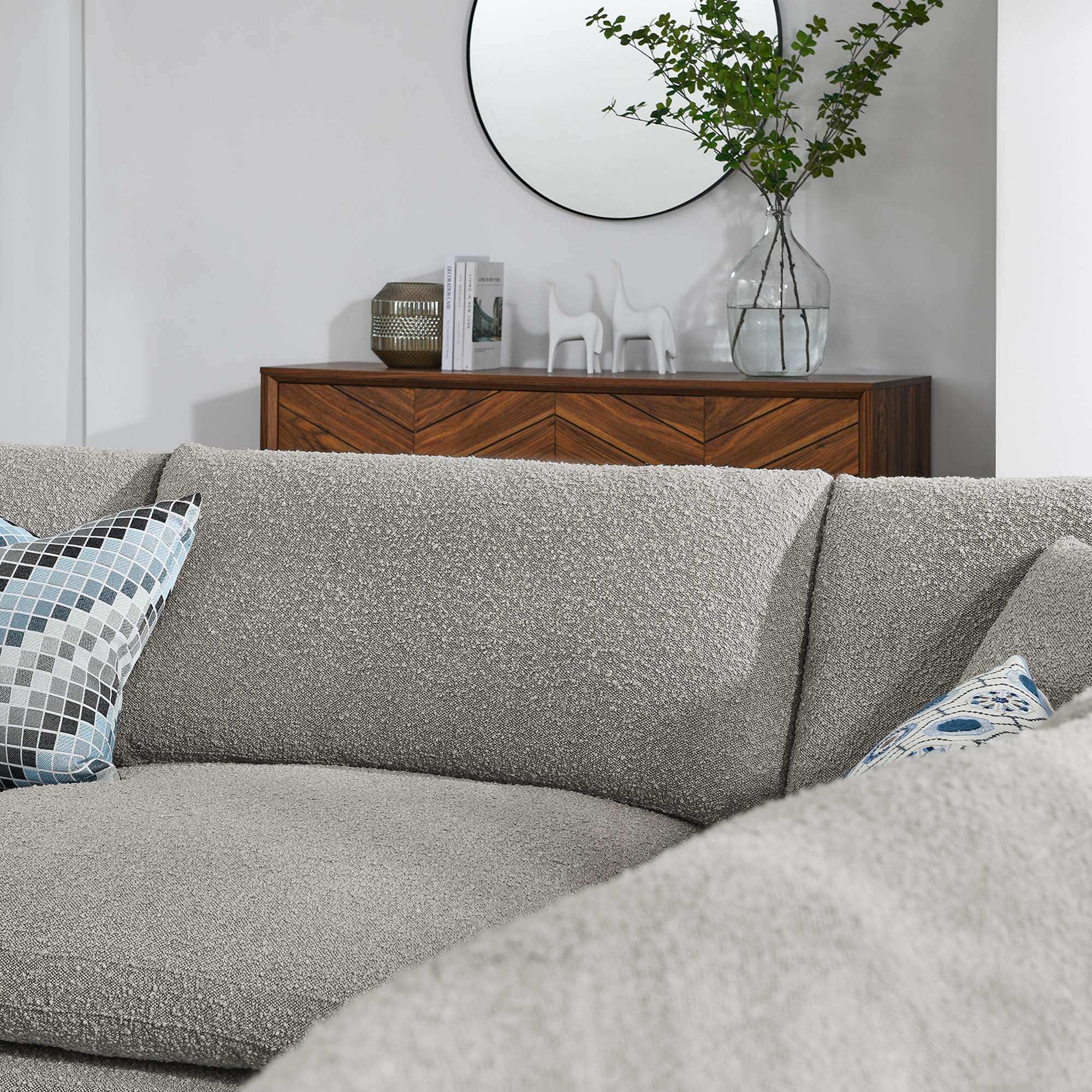 Commix 5-Piece Down Filled Overstuffed Boucle Fabric Sectional Sofa by Modway - Best Buy Furniture