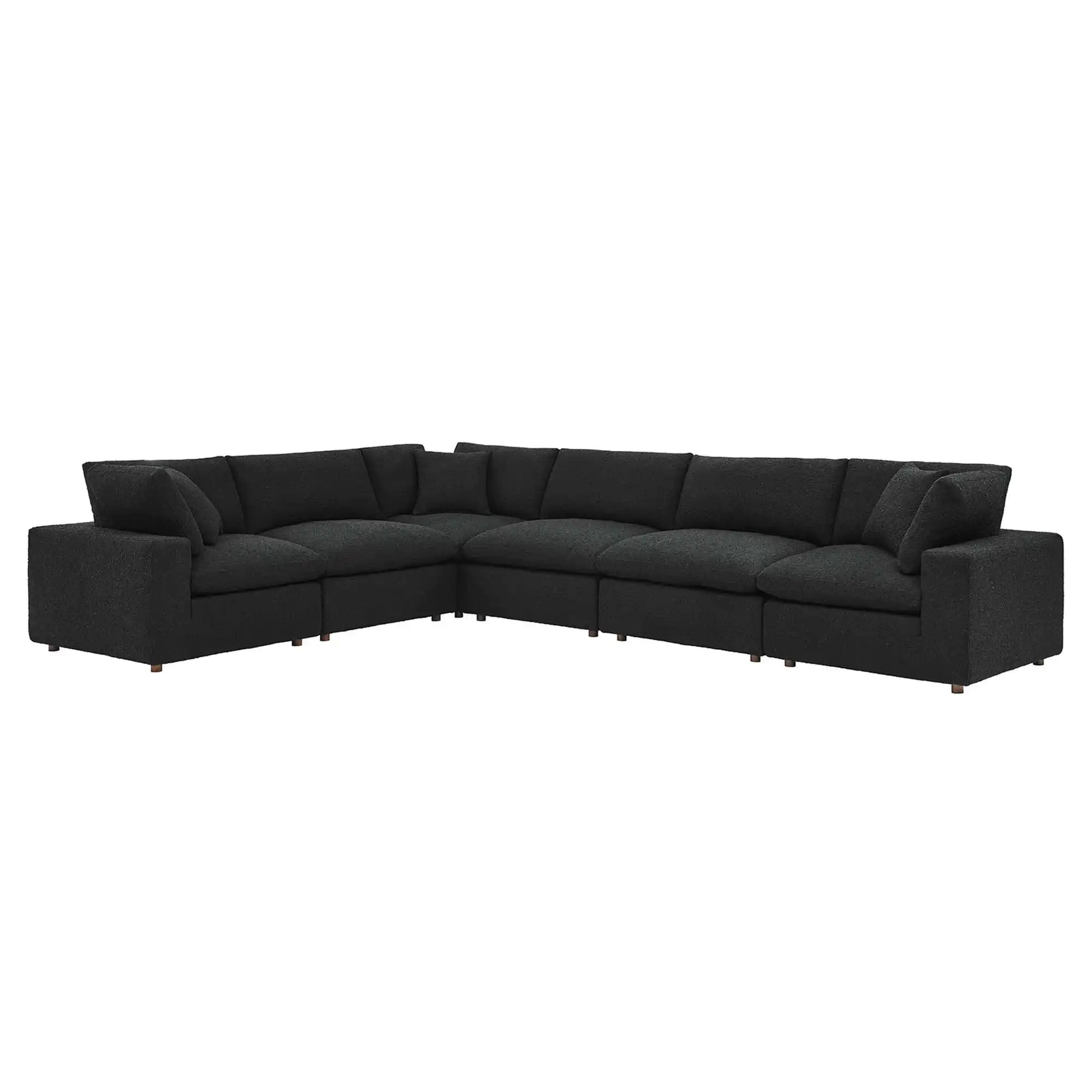 Commix 6-Piece Down Filled Overstuffed Boucle Fabric Sectional Sofa by Modway - Best Buy Furniture