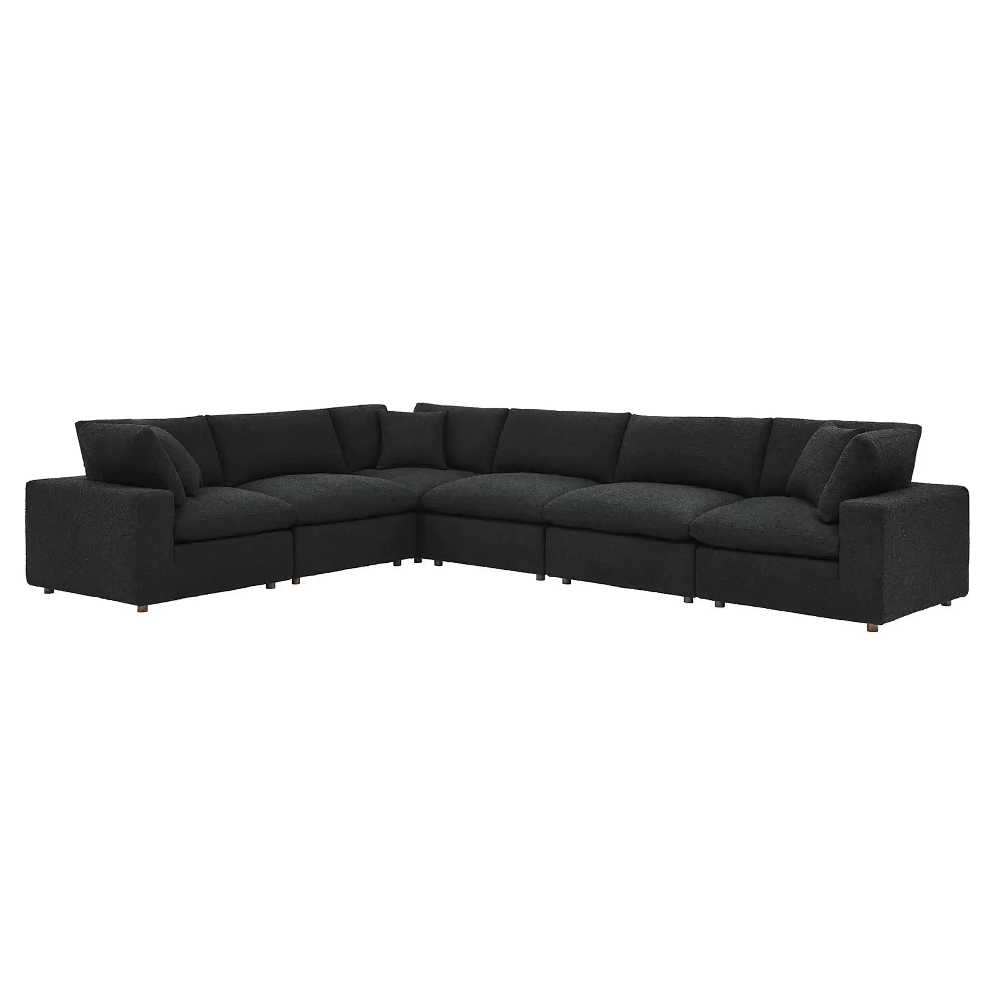 Commix 6-Piece Down Filled Overstuffed Boucle Fabric Sectional Sofa by Modway - Best Buy Furniture