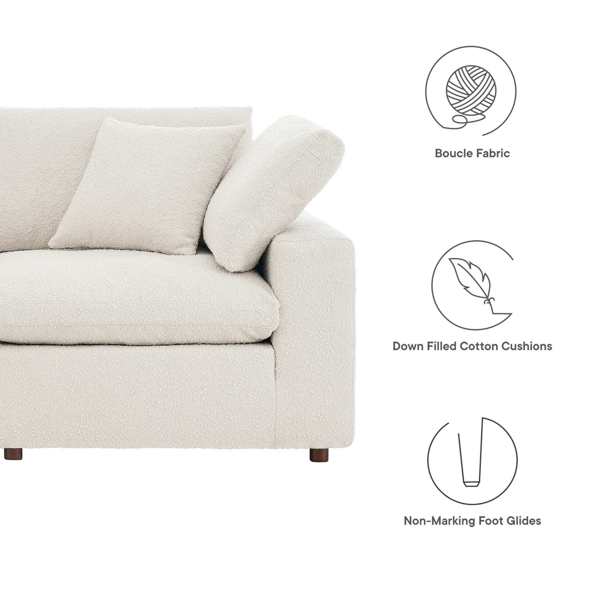 Commix 6-Piece Down Filled Overstuffed Boucle Fabric Sectional Sofa by Modway - Best Buy Furniture