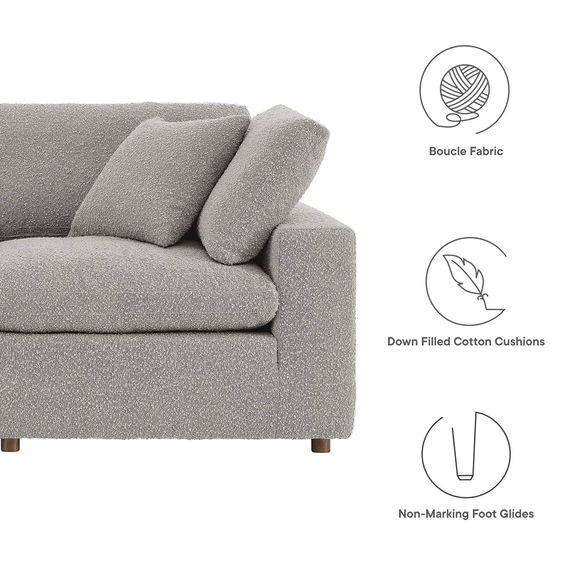 Commix 6-Piece Down Filled Overstuffed Boucle Fabric Sectional Sofa by Modway - Best Buy Furniture