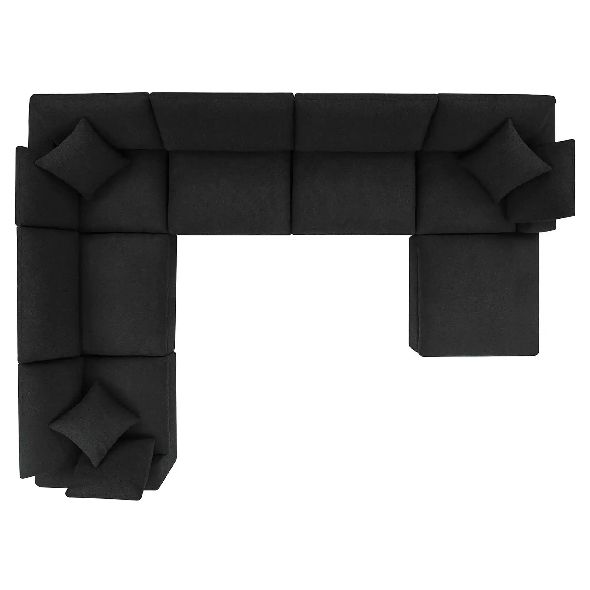 Commix 7-Piece Down Filled Overstuffed Boucle Sectional Sofa by Modway - Best Buy Furniture