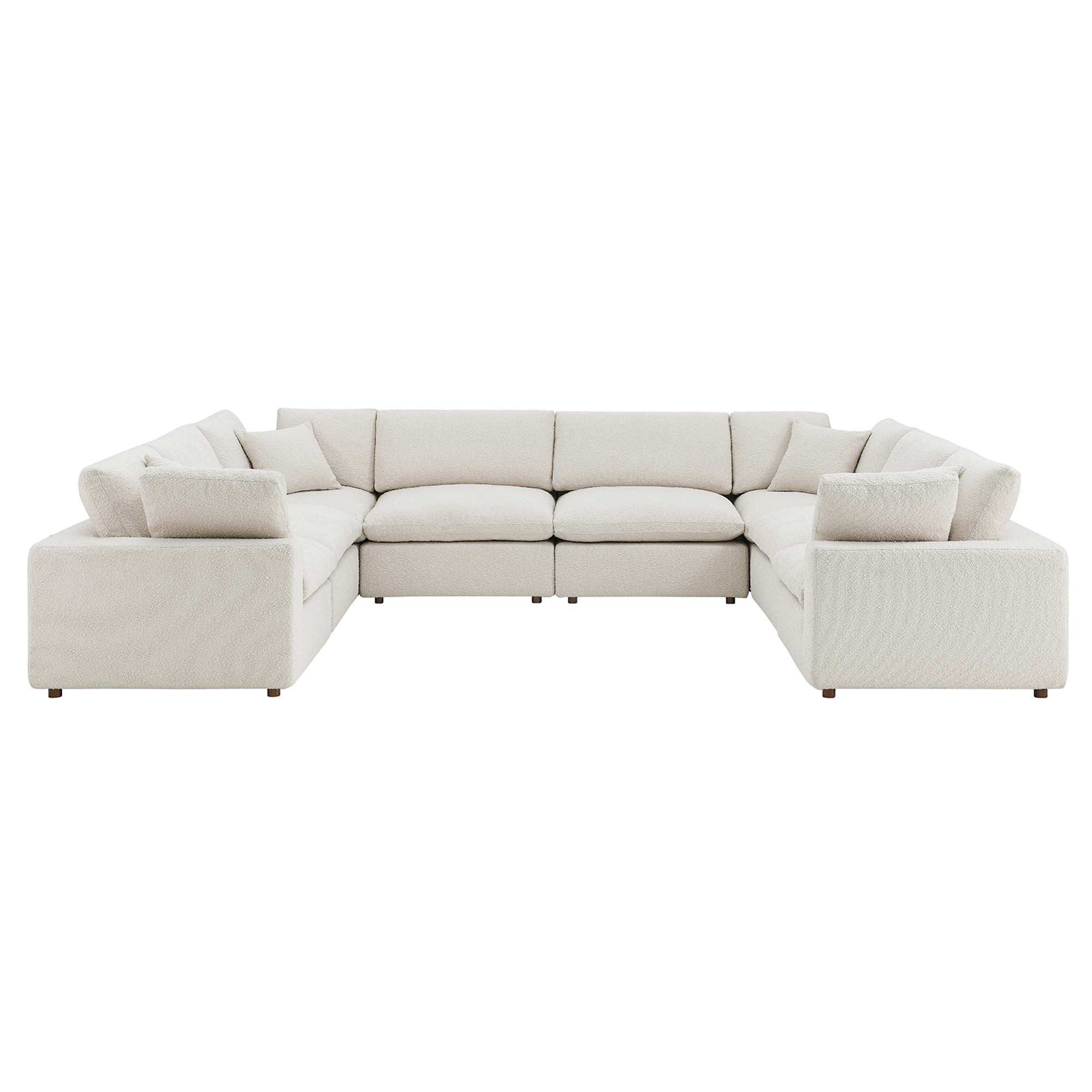 Commix 8-Piece Down Filled Overstuffed Boucle Fabric Sectional Sofa by Modway - Best Buy Furniture